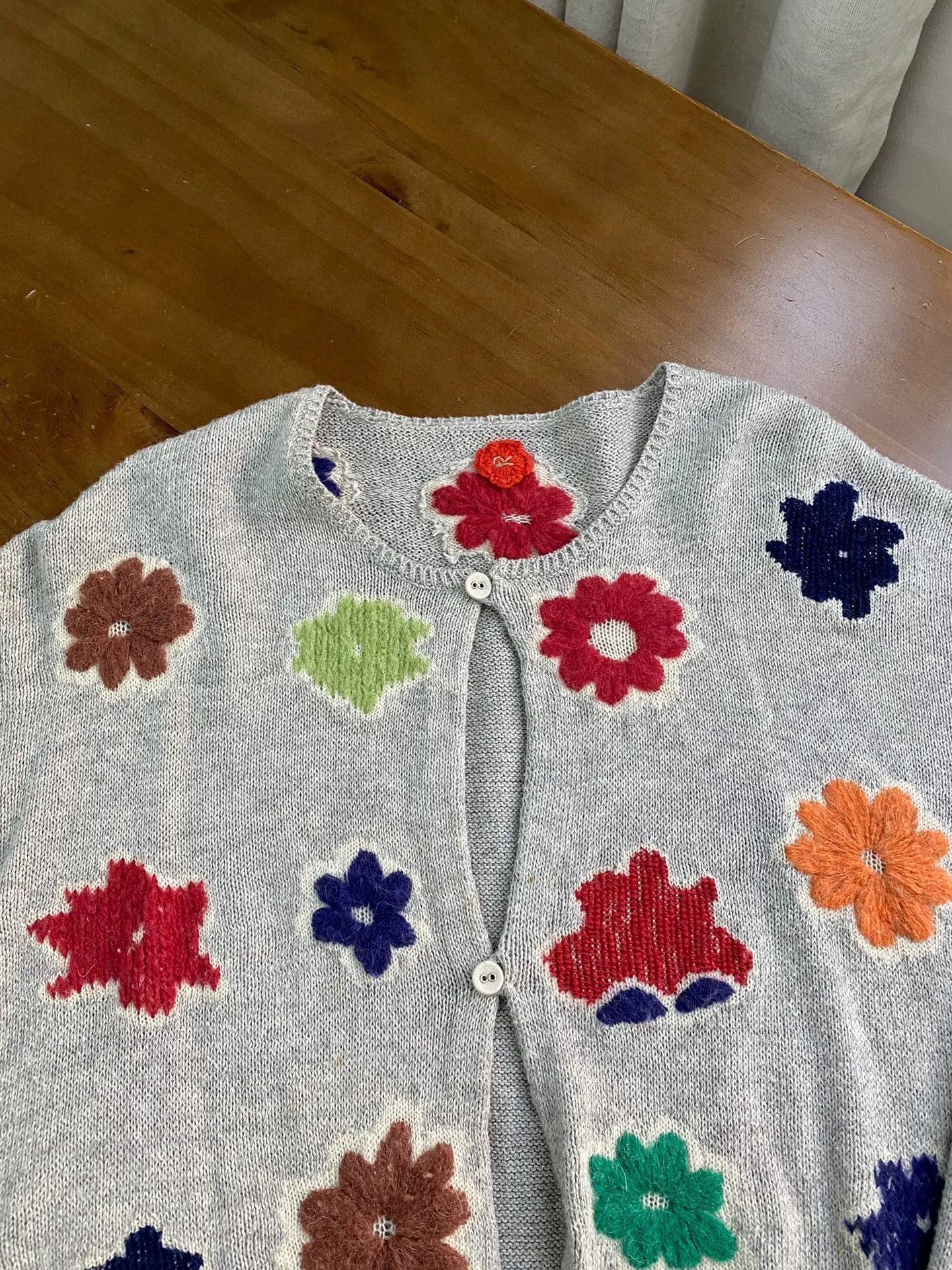 45rpm 45r Floral Embroidery Knit Top Size L / US 10 / IT 46 - 3 Thumbnail