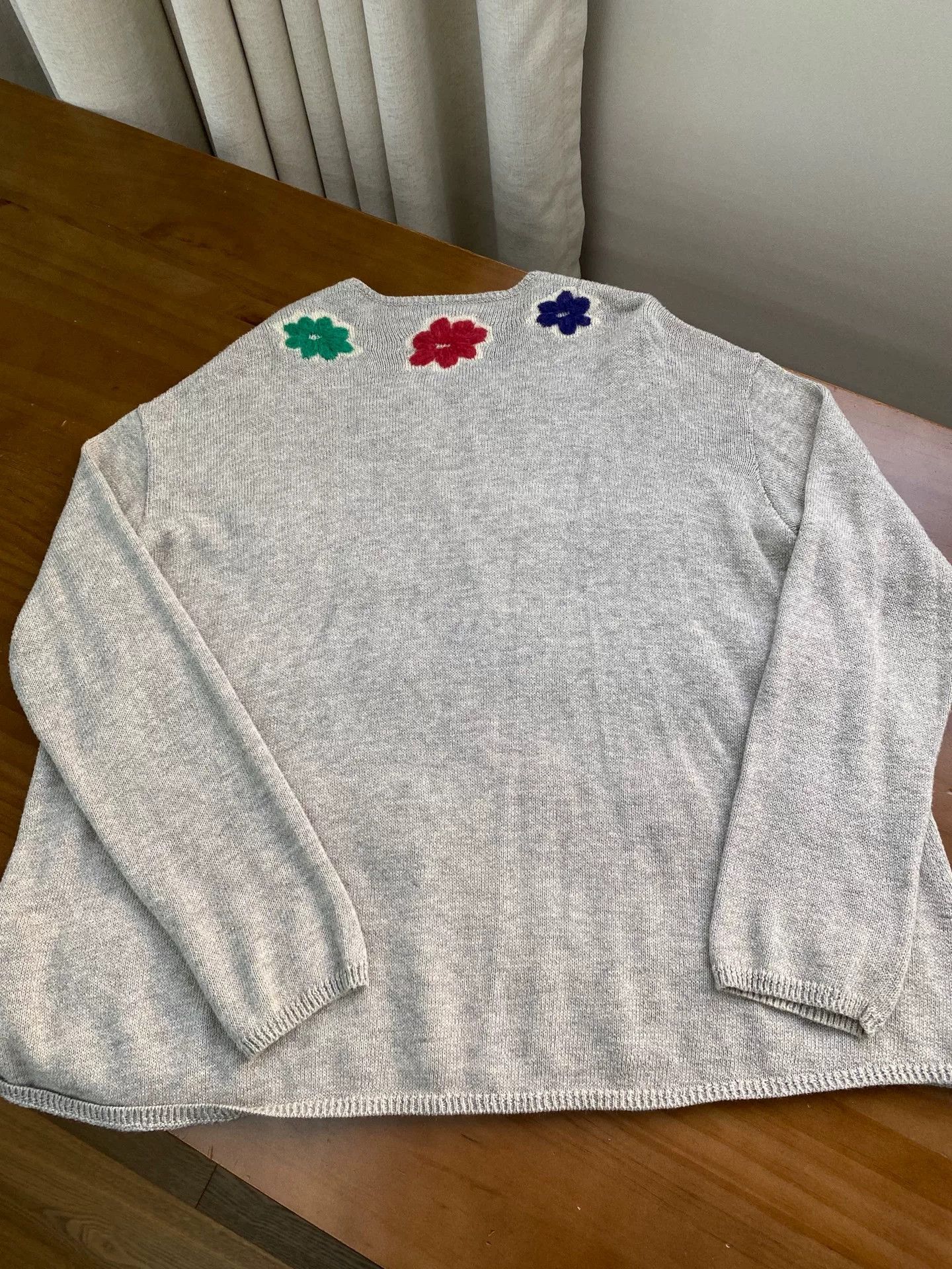 45rpm 45r Floral Embroidery Knit Top Size L / US 10 / IT 46 - 2 Thumbnail