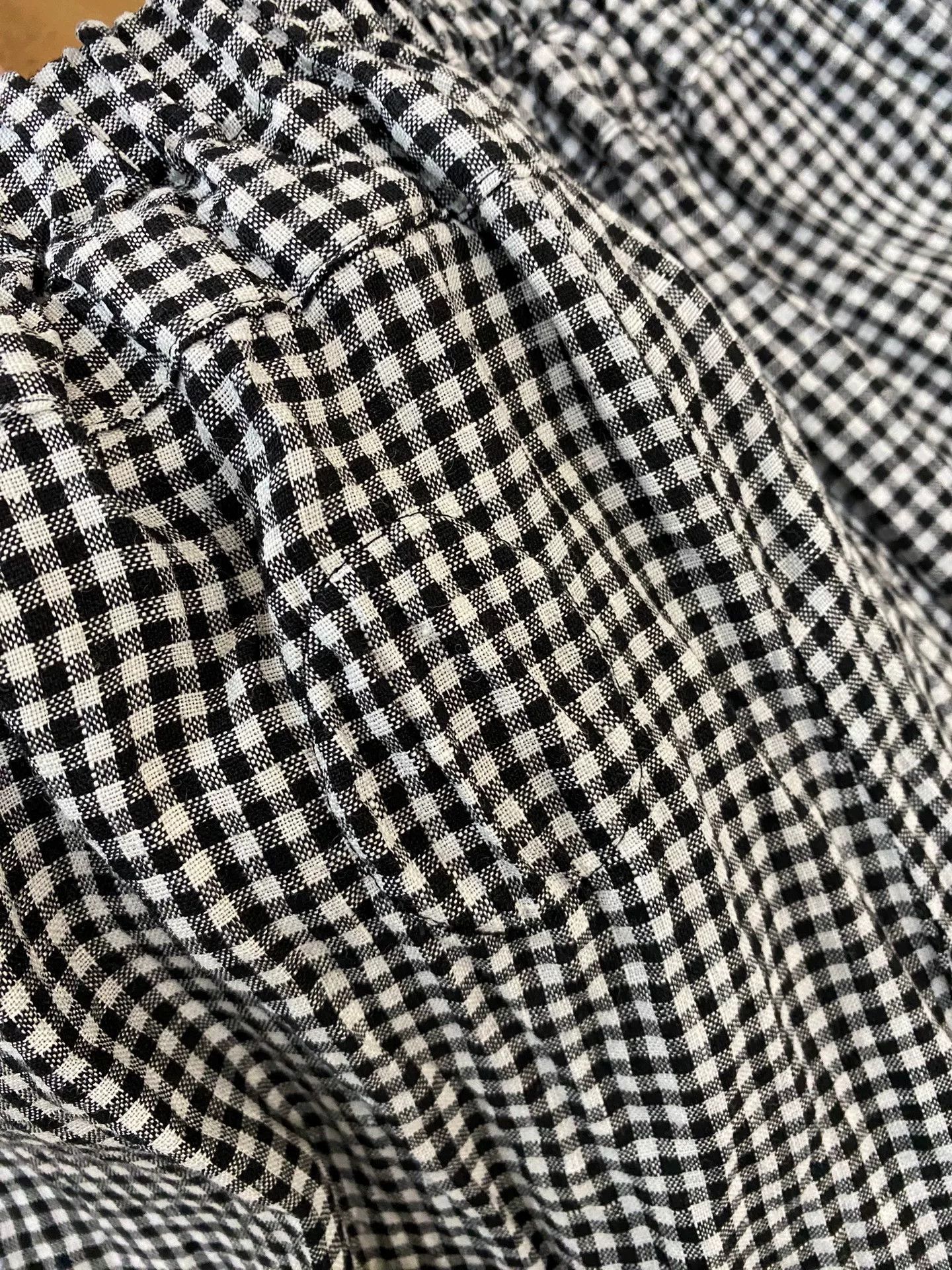 Denime dden Japanese Black White Check Pants Size 32" / US 10 / IT 46 - 6 Thumbnail