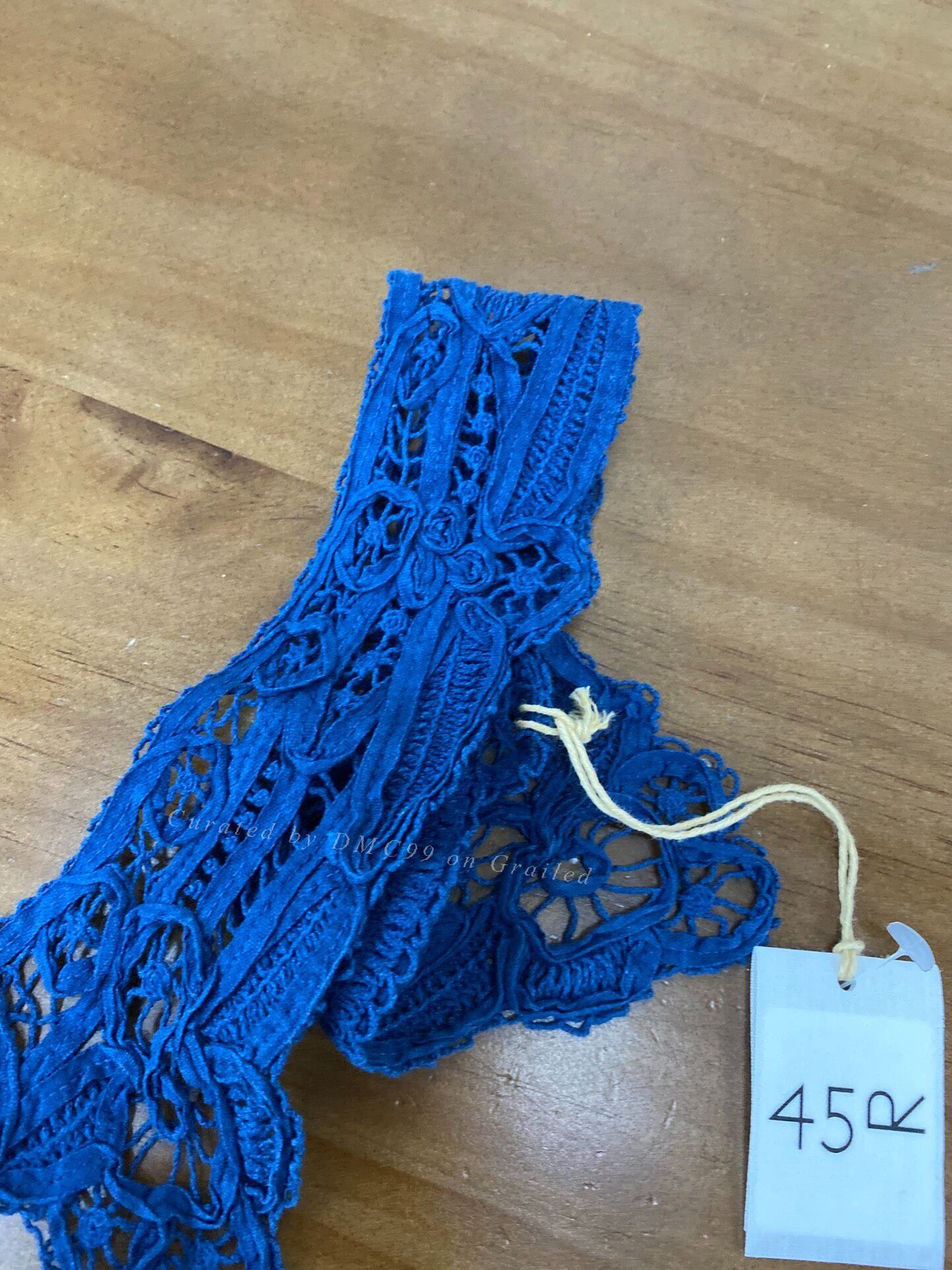 45rpm 45R Indigo Lace Crochet Scarf Size ONE SIZE - 3 Thumbnail