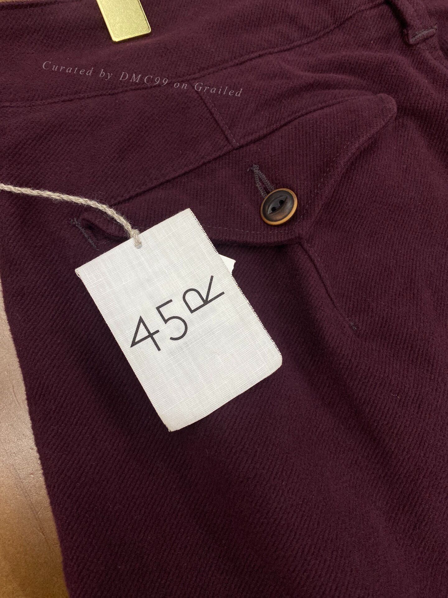 45rpm 45R Purple Zip Straight-Leg Pants Size US 34 / EU 50 - 4 Thumbnail