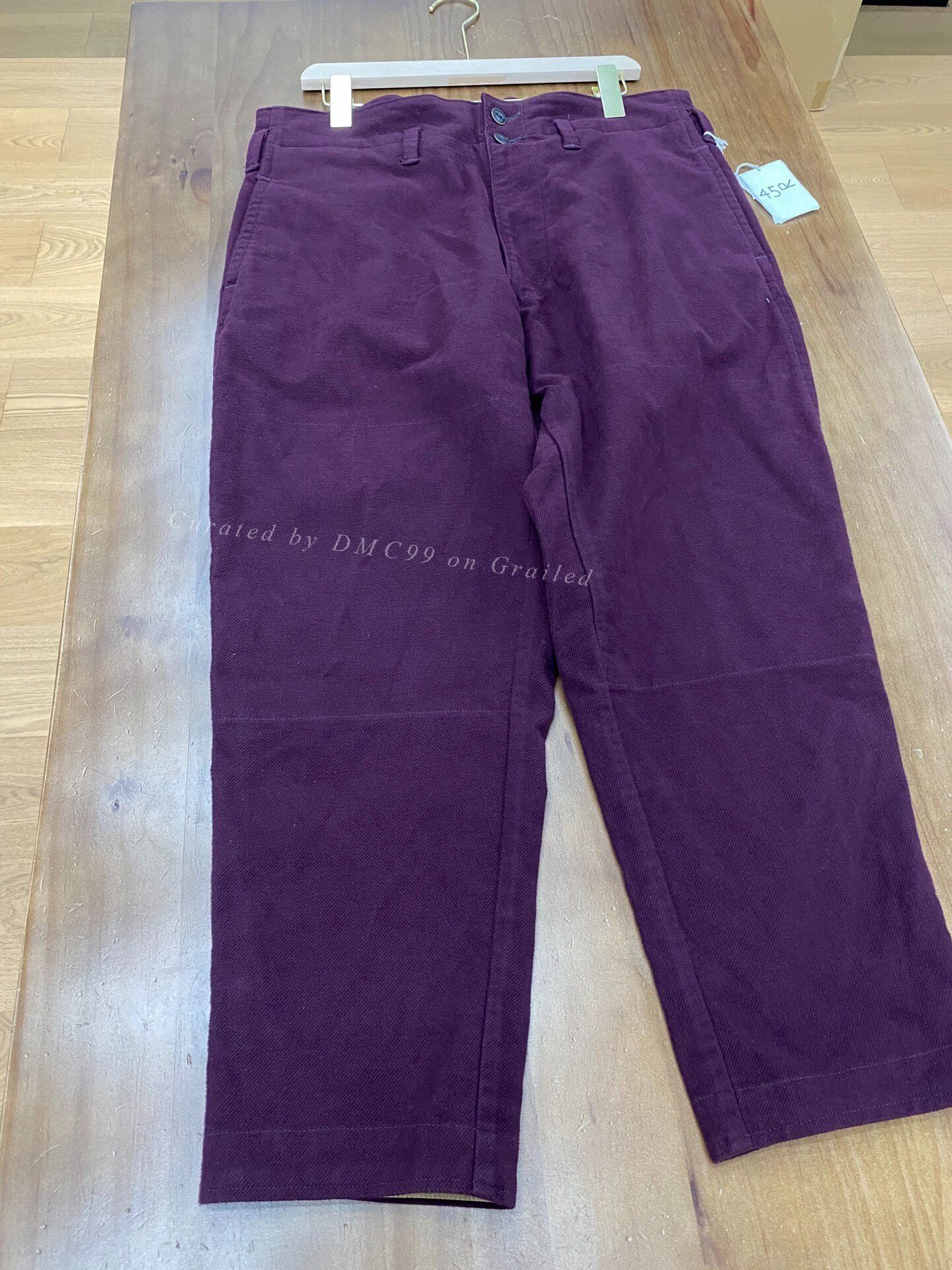 45rpm 45R Purple Zip Straight-Leg Pants Size US 34 / EU 50 - 2 Thumbnail