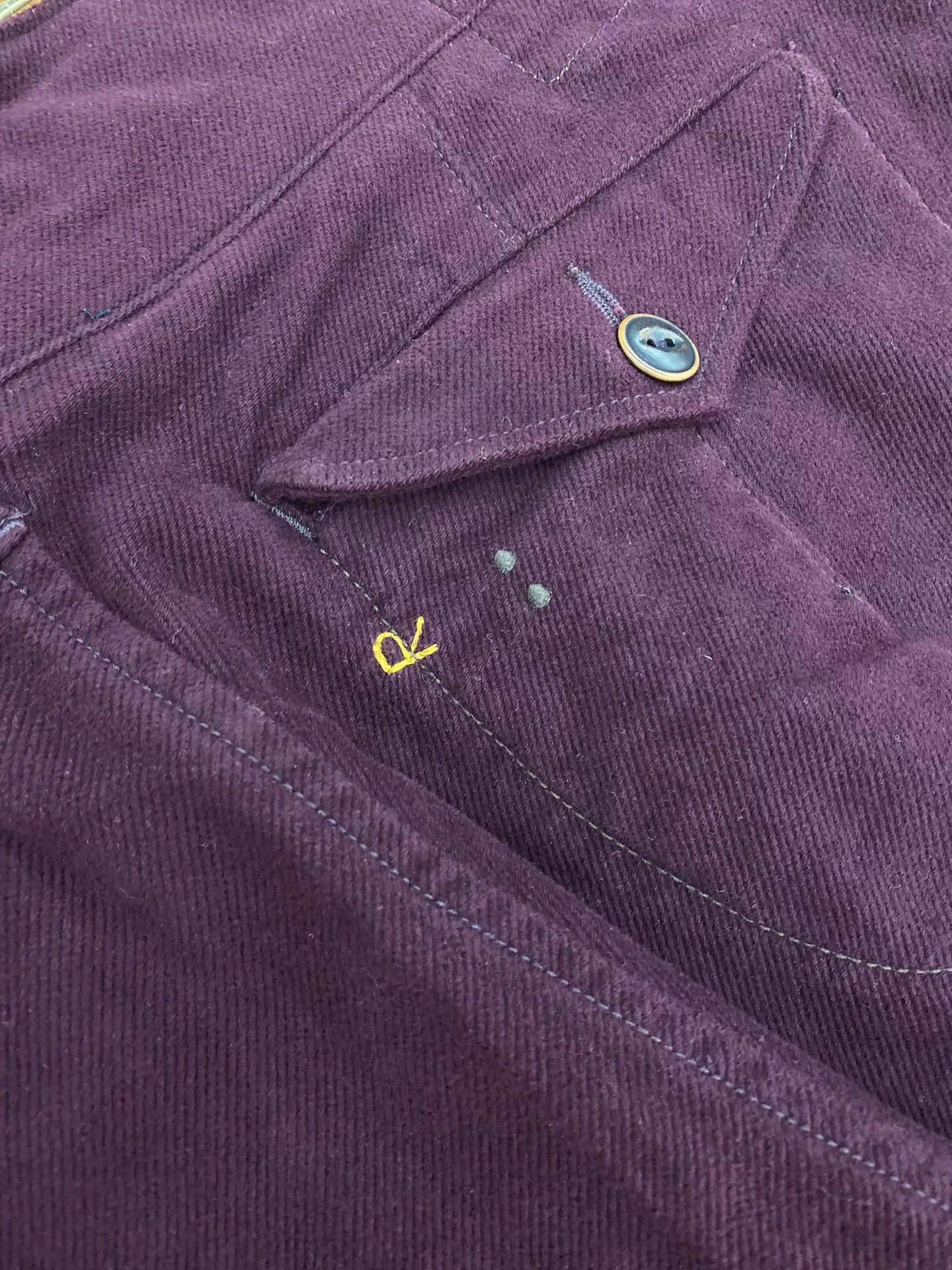45rpm 45R Purple Zip Straight-Leg Pants Size US 34 / EU 50 - 3 Thumbnail