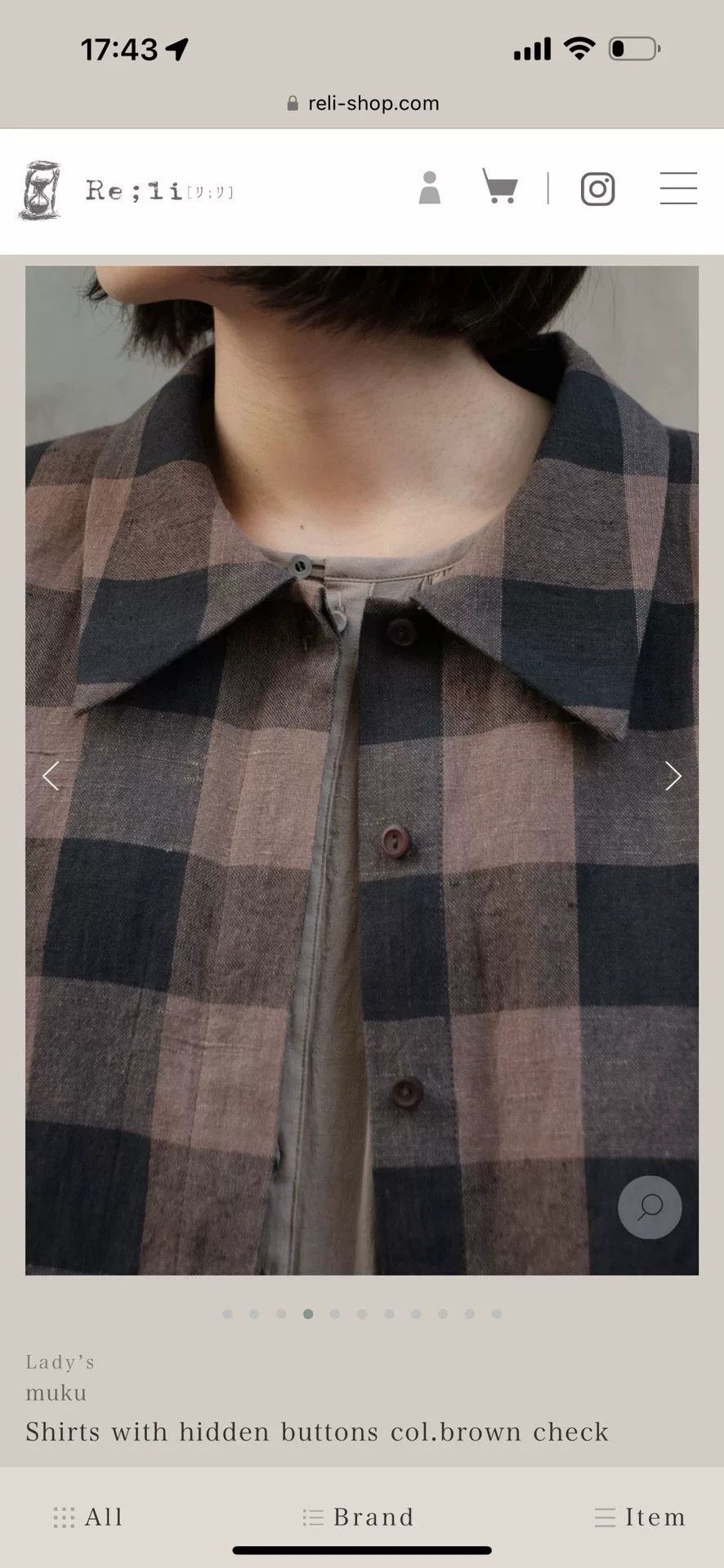 Other Muku Classic Plaid Linen Shirt Size US XS / EU 42 / 0 - 7 Thumbnail