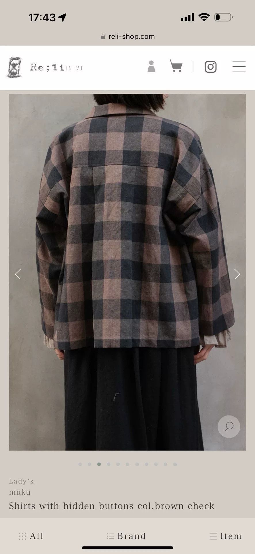 Other Muku Classic Plaid Linen Shirt Size US XS / EU 42 / 0 - 8 Thumbnail