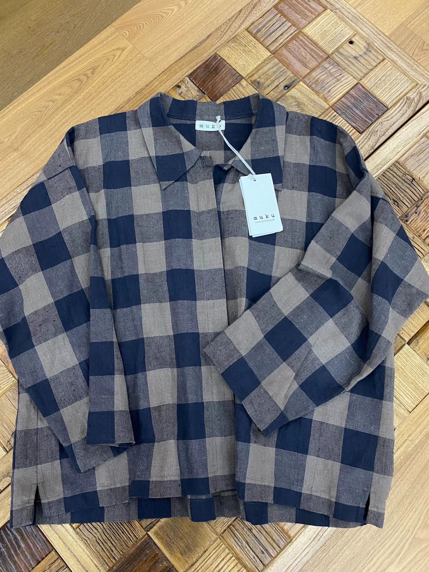 Other Muku Classic Plaid Linen Shirt Size US XS / EU 42 / 0 - 2 Thumbnail