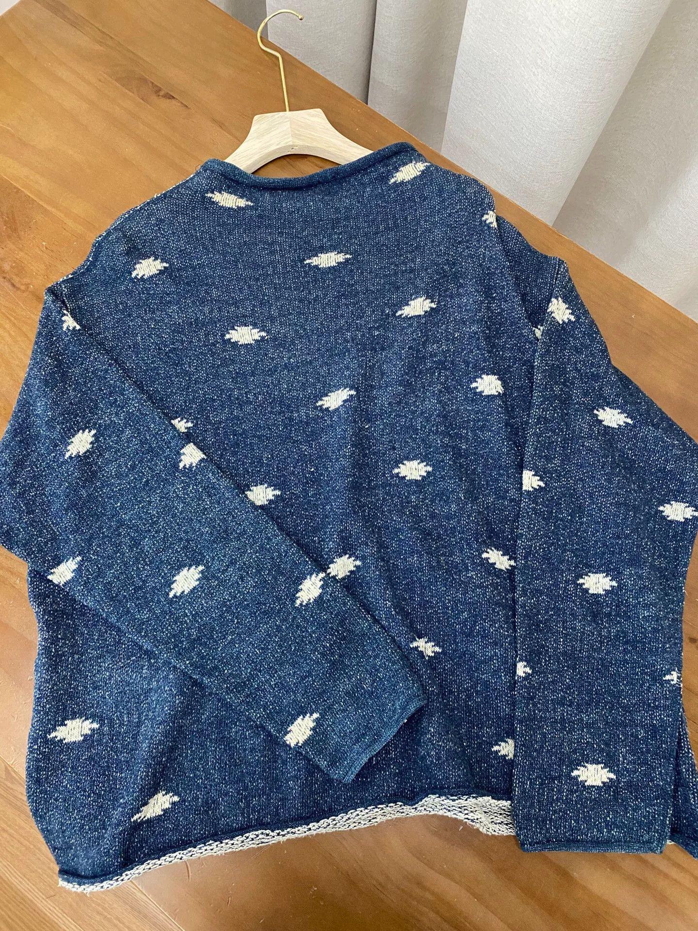 45rpm 45R Indigo Dyed Rolled Edge Knit Size M / US 6-8 / IT 42-44 - 2 Thumbnail