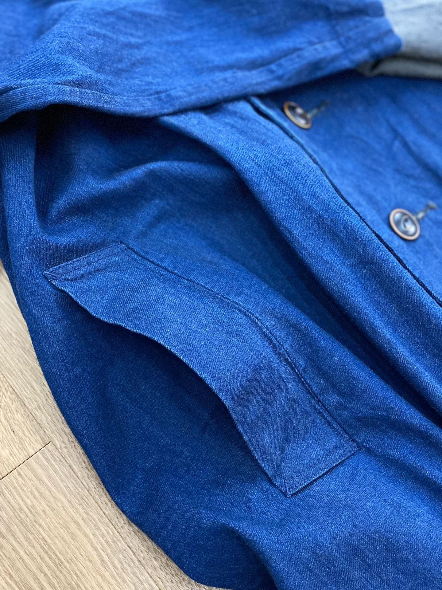 45rpm 45R Handmade Indigo Denim Jacket Size US XL / EU 56 / 4 - 6 Thumbnail