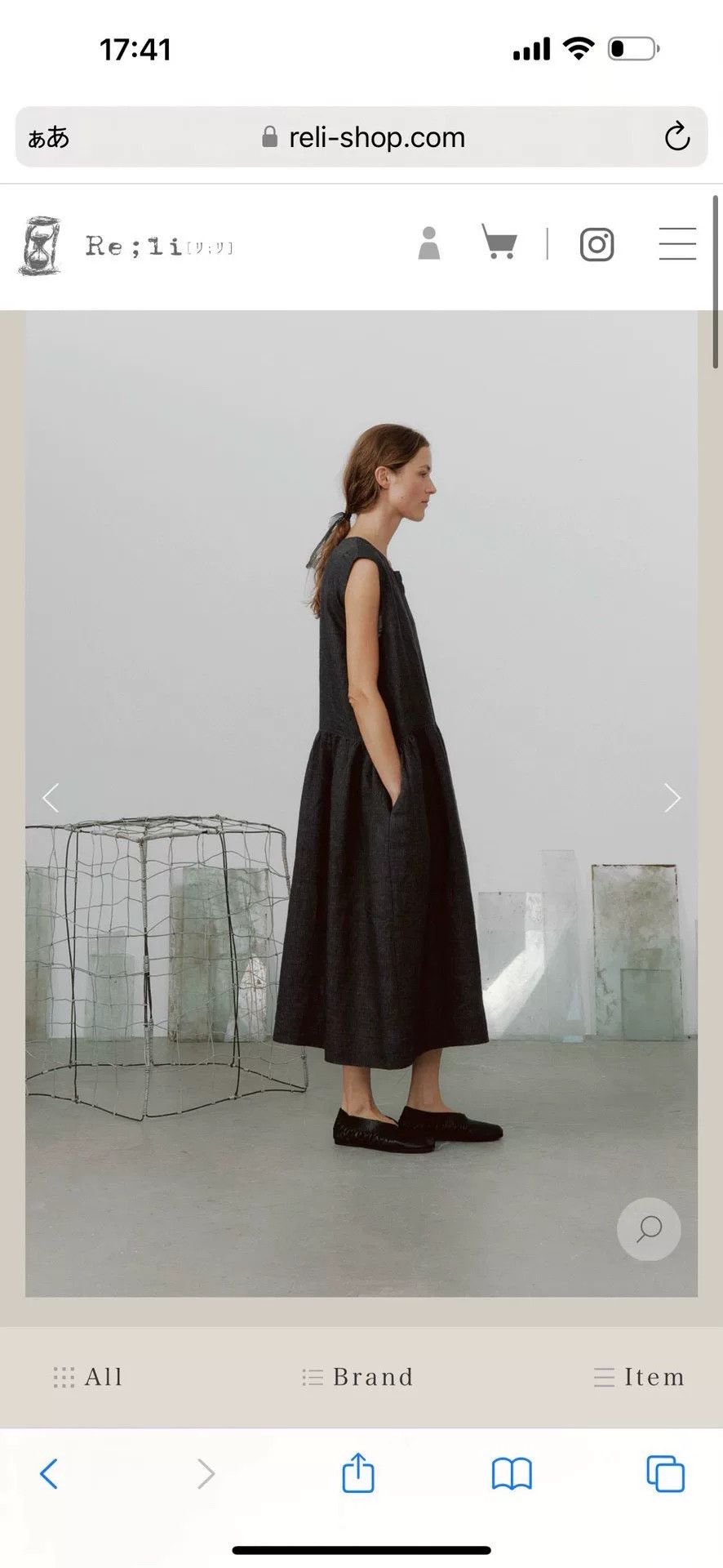 Muji muku Linen Black Sleeveless Dress Size S / US 4 / IT 40 - 6 Thumbnail