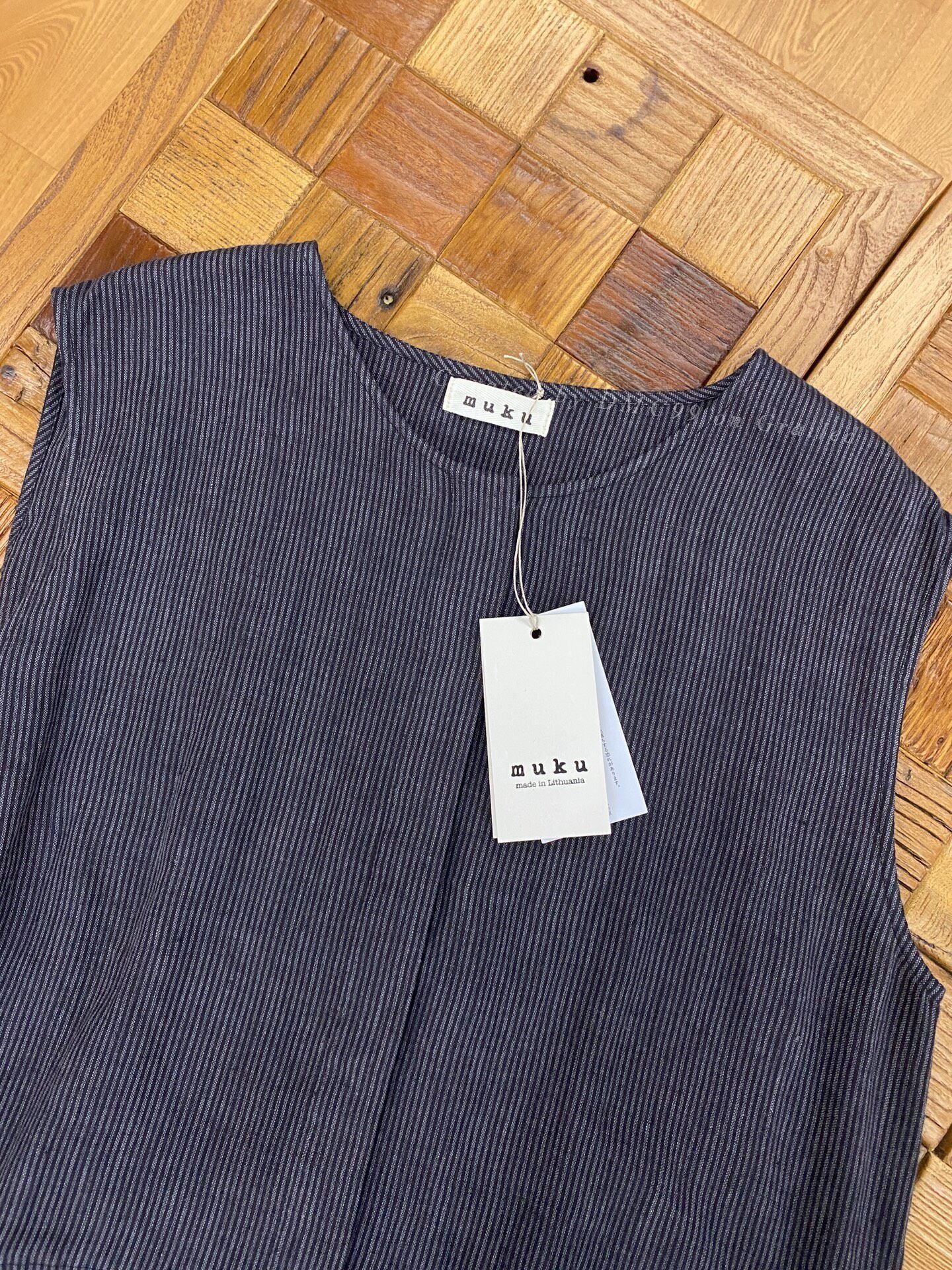 Muji muku Linen Black Sleeveless Dress Size S / US 4 / IT 40 - 4 Thumbnail