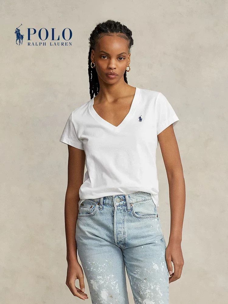 Ralph Lauren Ralph Lauren Classic V-Neck Cotton T-Shirt Size L / US 10 / IT 46 - 7 Thumbnail