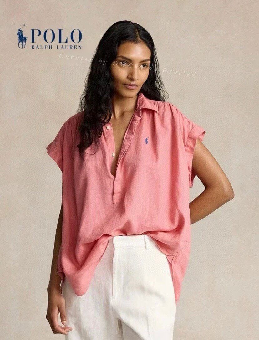 Polo Ralph Lauren Polo Ralph Lauren Pink Linen Shirt Size M / US 6-8 / IT 42-44 - 5 Thumbnail
