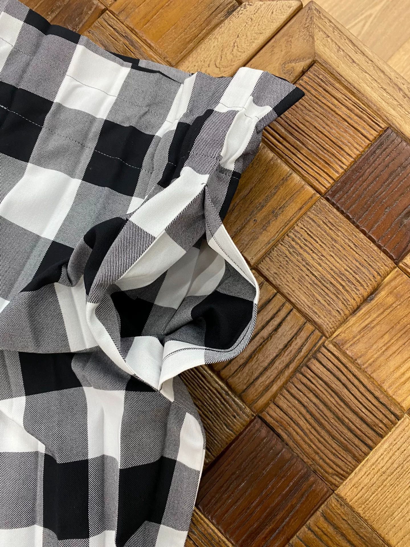 Pleats Please Issey Miyake Issey Miyake Black White Check Wide-Leg Pants Size 32" / US 10 / IT 46 - 7 Thumbnail
