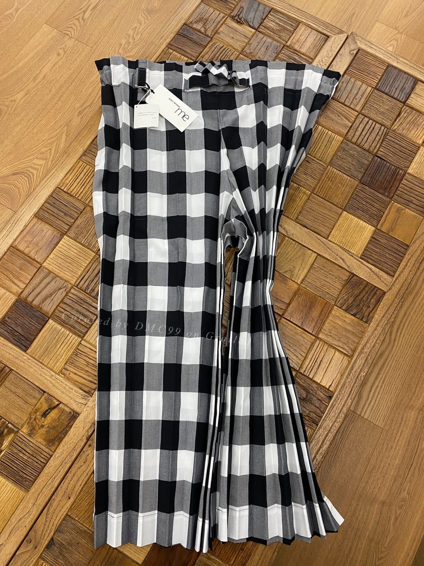 Pleats Please Issey Miyake Issey Miyake Black White Check Wide-Leg Pants Size 32" / US 10 / IT 46 - 3 Thumbnail