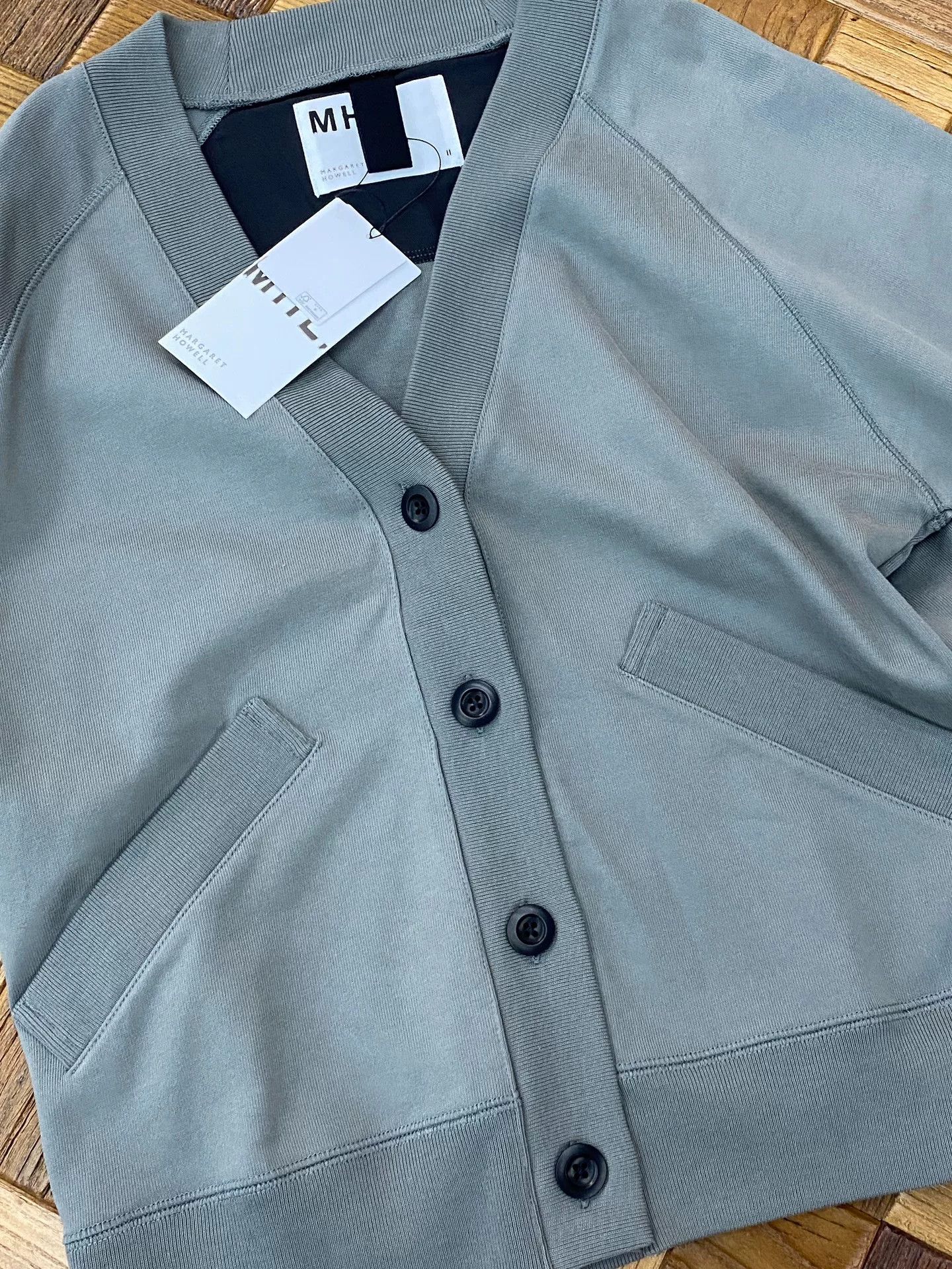 MHI MHL Solid Color Cardigan Size L / US 10 / IT 46 - 3 Thumbnail