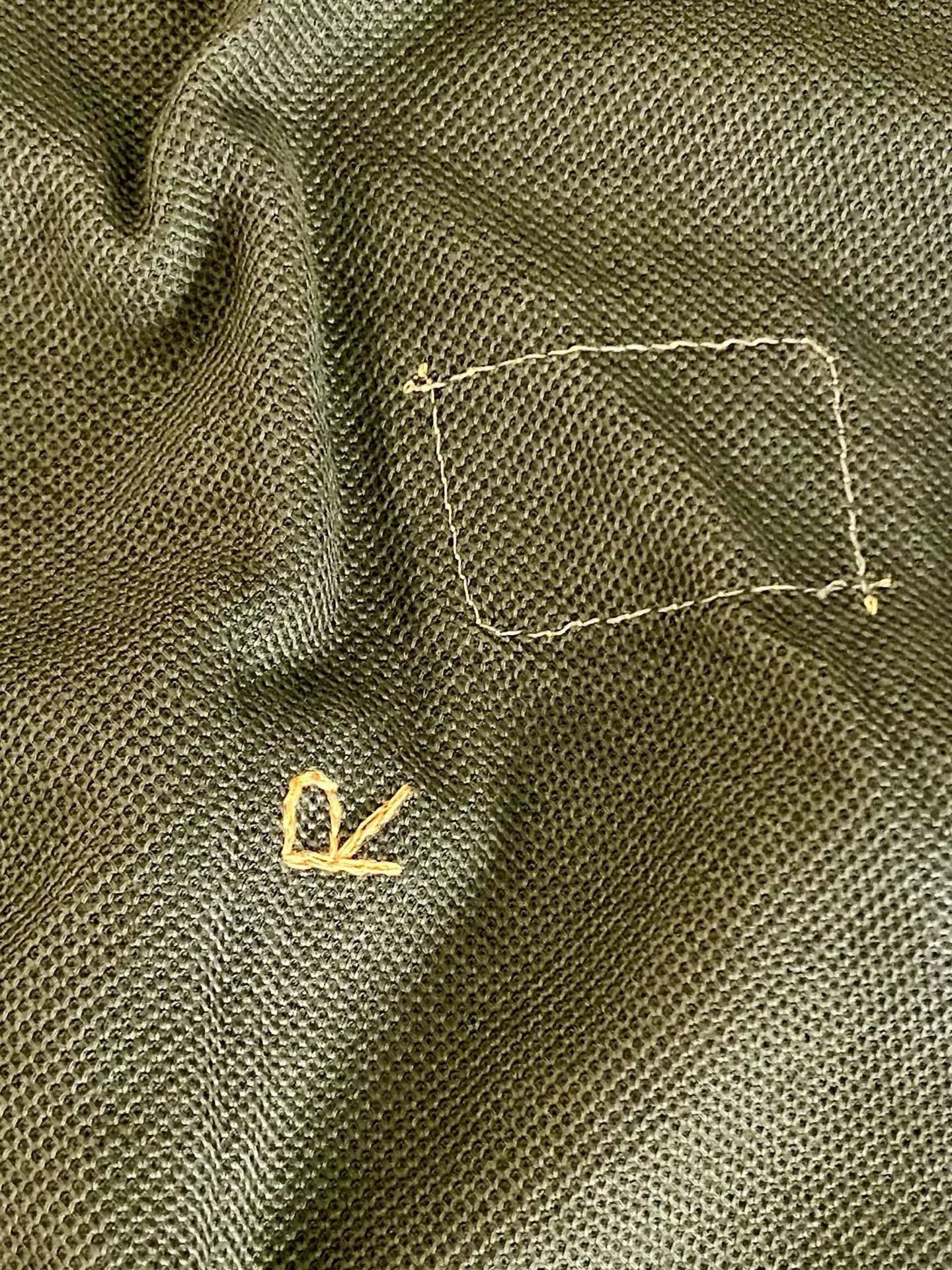 45rpm 45R Army Green Pique Cotton Long-Sleeve Size US M / EU 48-50 / 2 - 6 Thumbnail