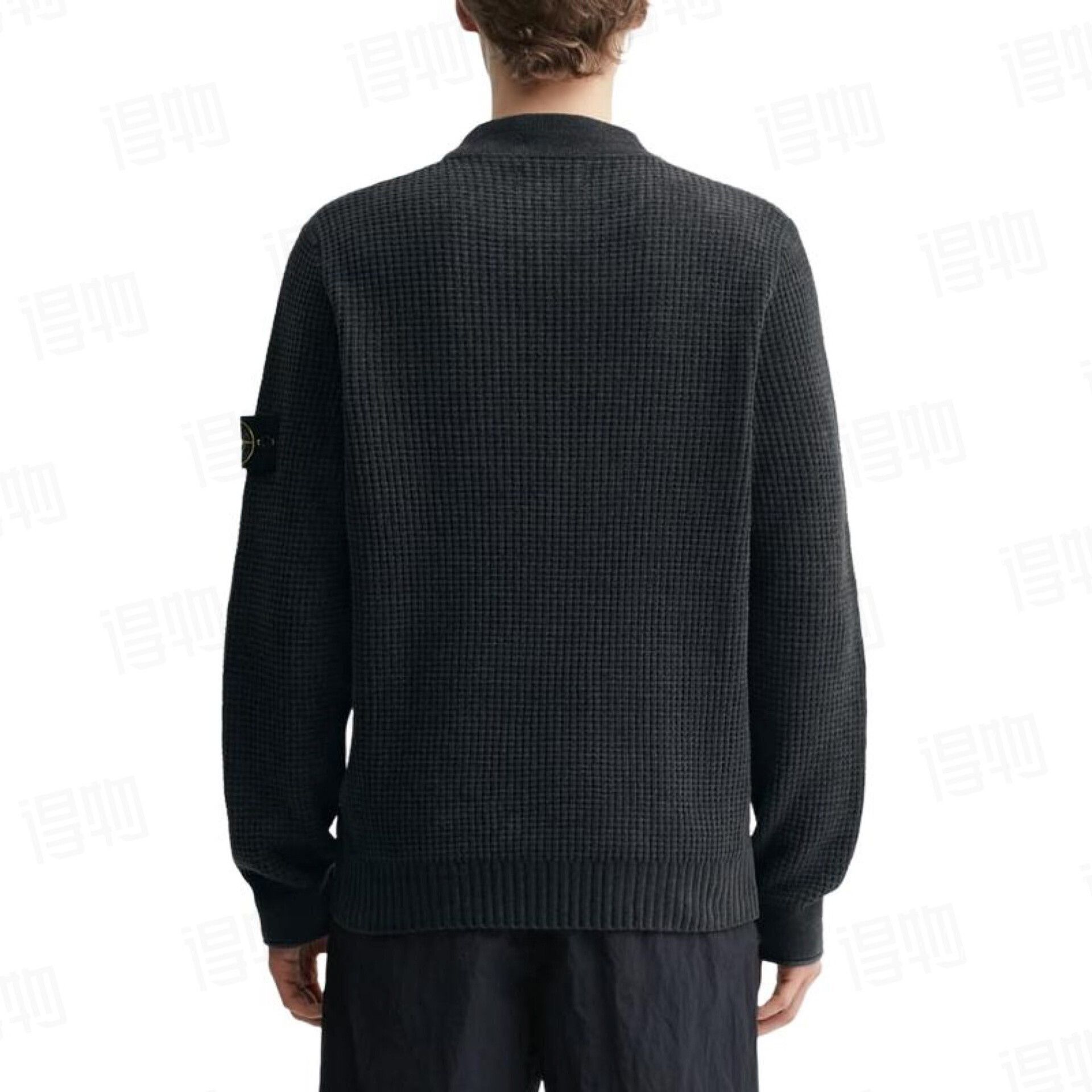 Stone Island Stone Island Logo Waffle Knit Sweater Coat Size US XL / EU 56 / 4 - 9 Thumbnail