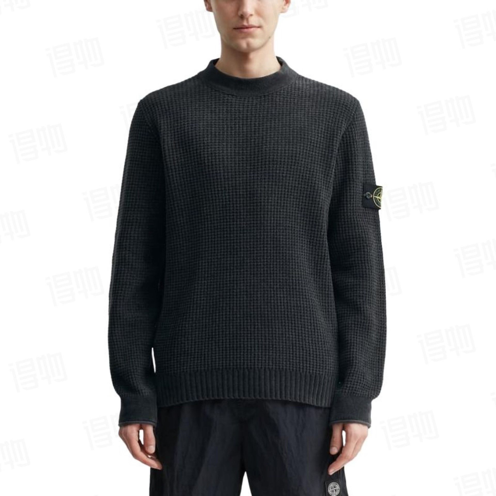 Stone Island Stone Island Logo Waffle Knit Sweater Coat Size US XL / EU 56 / 4 - 8 Thumbnail