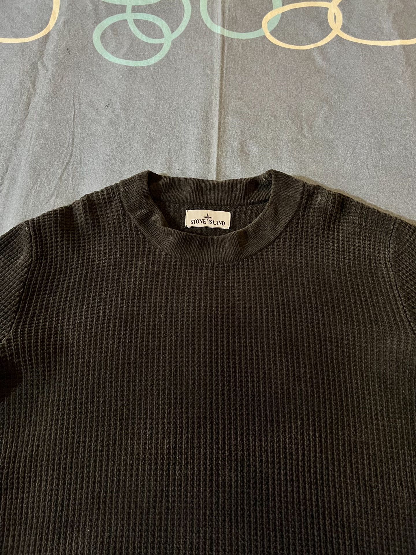 Stone Island Stone Island Logo Waffle Knit Sweater Coat Size US XL / EU 56 / 4 - 2 Thumbnail