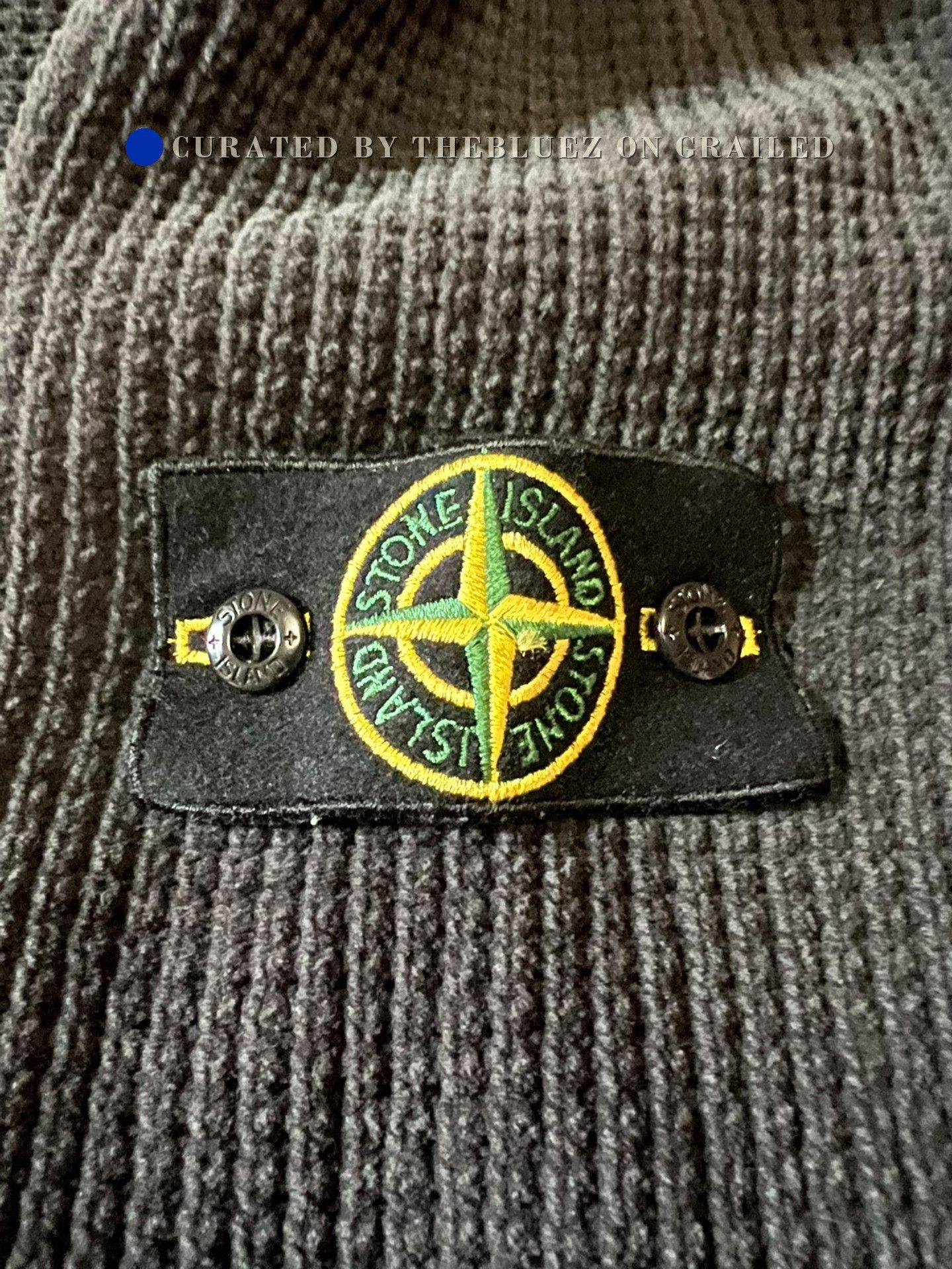 Stone Island Stone Island Logo Waffle Knit Sweater Coat Size US XL / EU 56 / 4 - 3 Thumbnail
