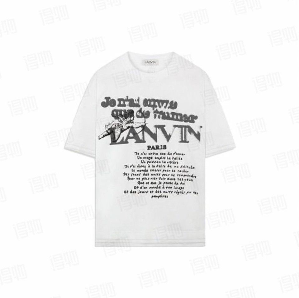 Lanvin Lanvin Poem Series Angel Graffiti T-Shirt Size US XL / EU 56 / 4 - 7 Thumbnail