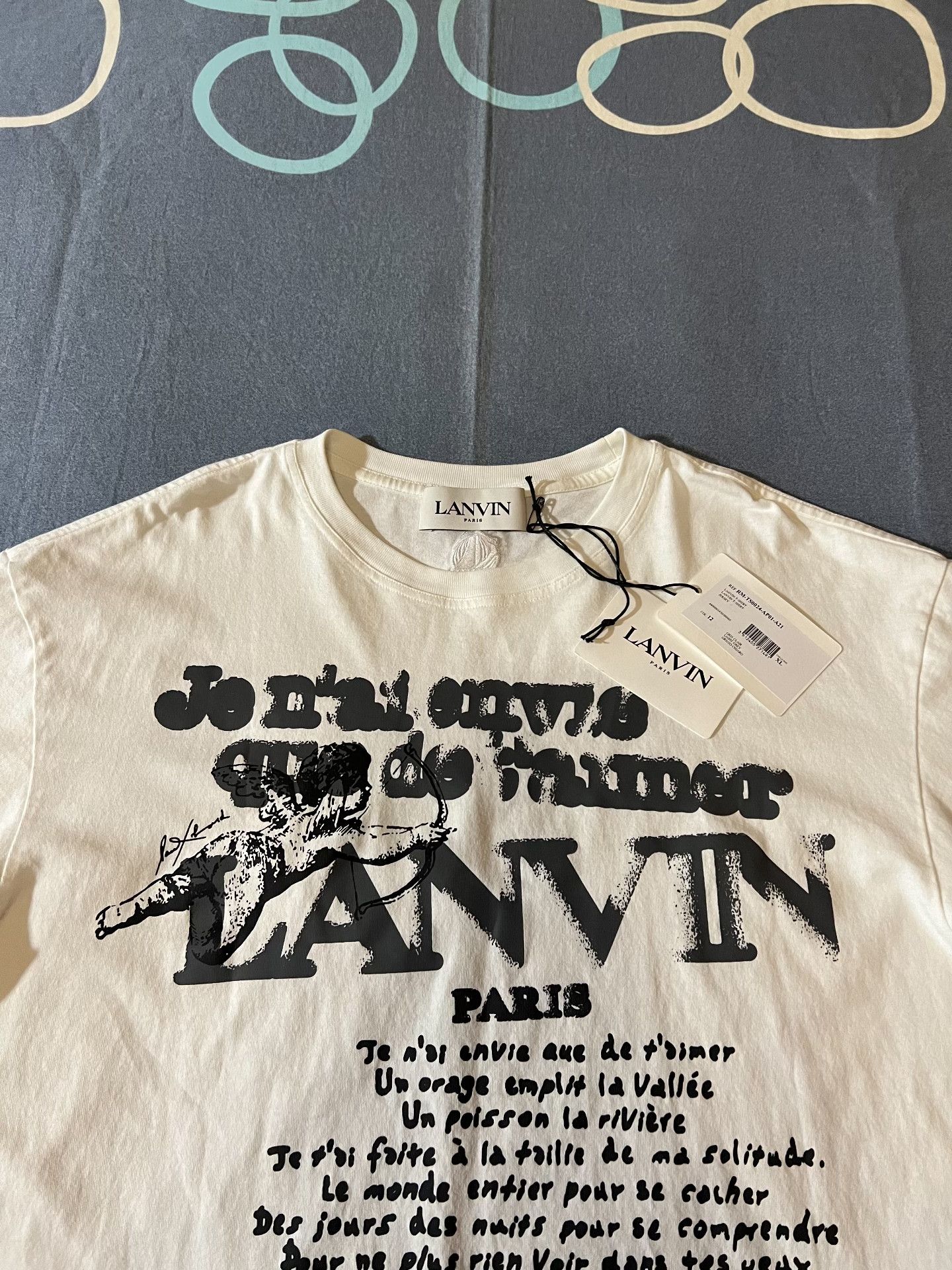 Lanvin Lanvin Poem Series Angel Graffiti T-Shirt Size US XL / EU 56 / 4 - 2 Thumbnail