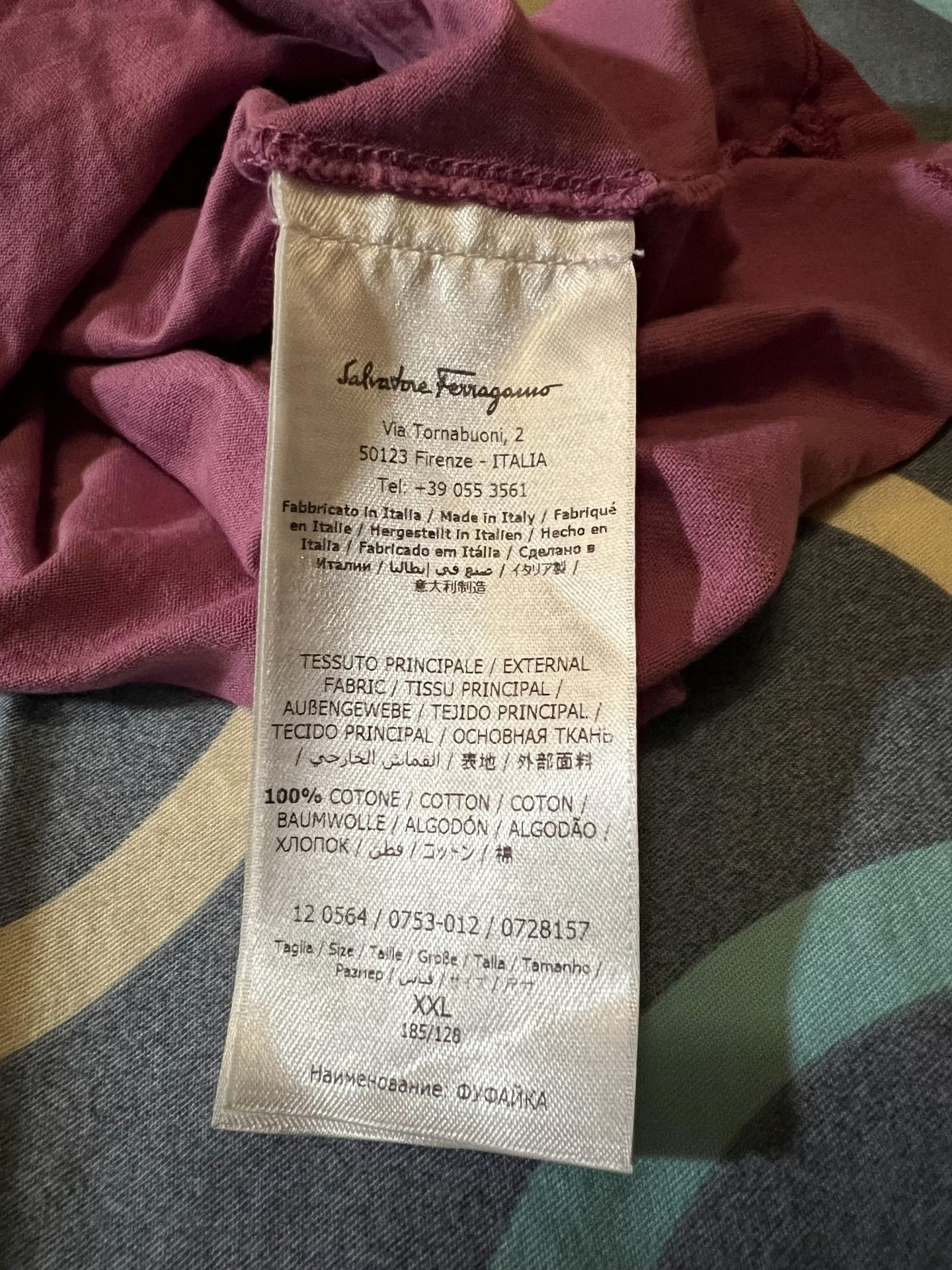 Salvatore Ferragamo Ferragamo Logo Embroidered Short-Sleeve T-Shirt Size US XXL / EU 58 / 5 - 6 Thumbnail