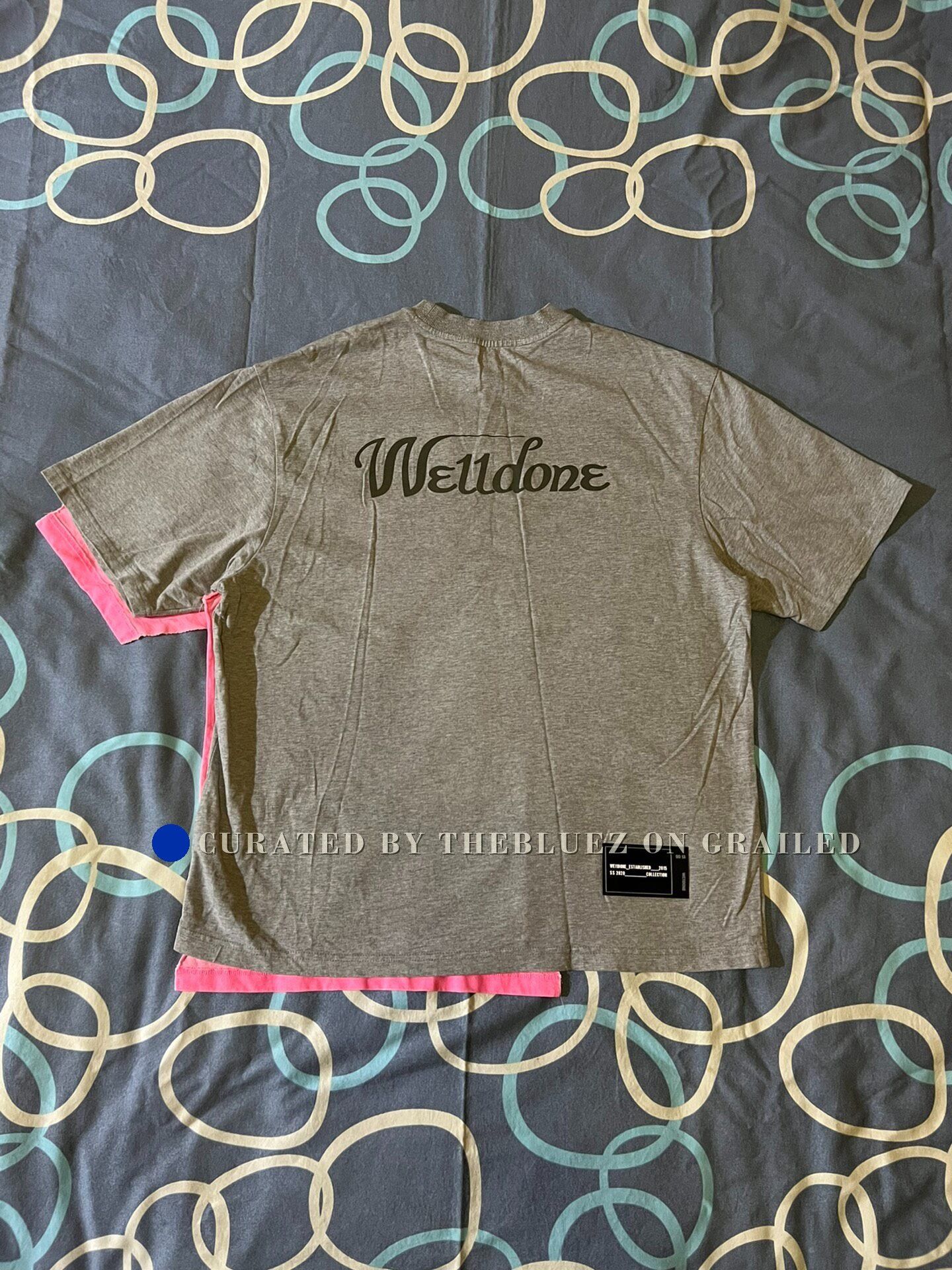 WE11DONE Welldone Two-Tone Layered Slogan Tee Size S / US 4 / IT 40 - 4 Thumbnail