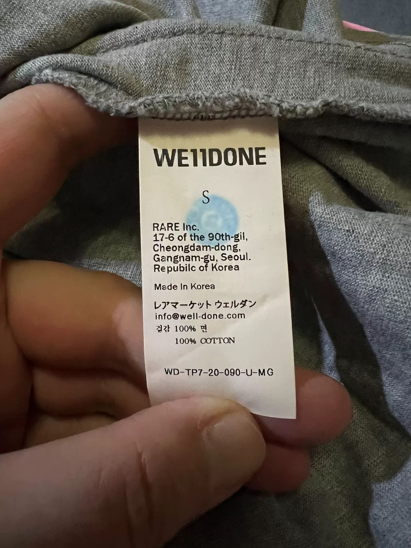 WE11DONE Welldone Two-Tone Layered Slogan Tee Size S / US 4 / IT 40 - 6 Thumbnail