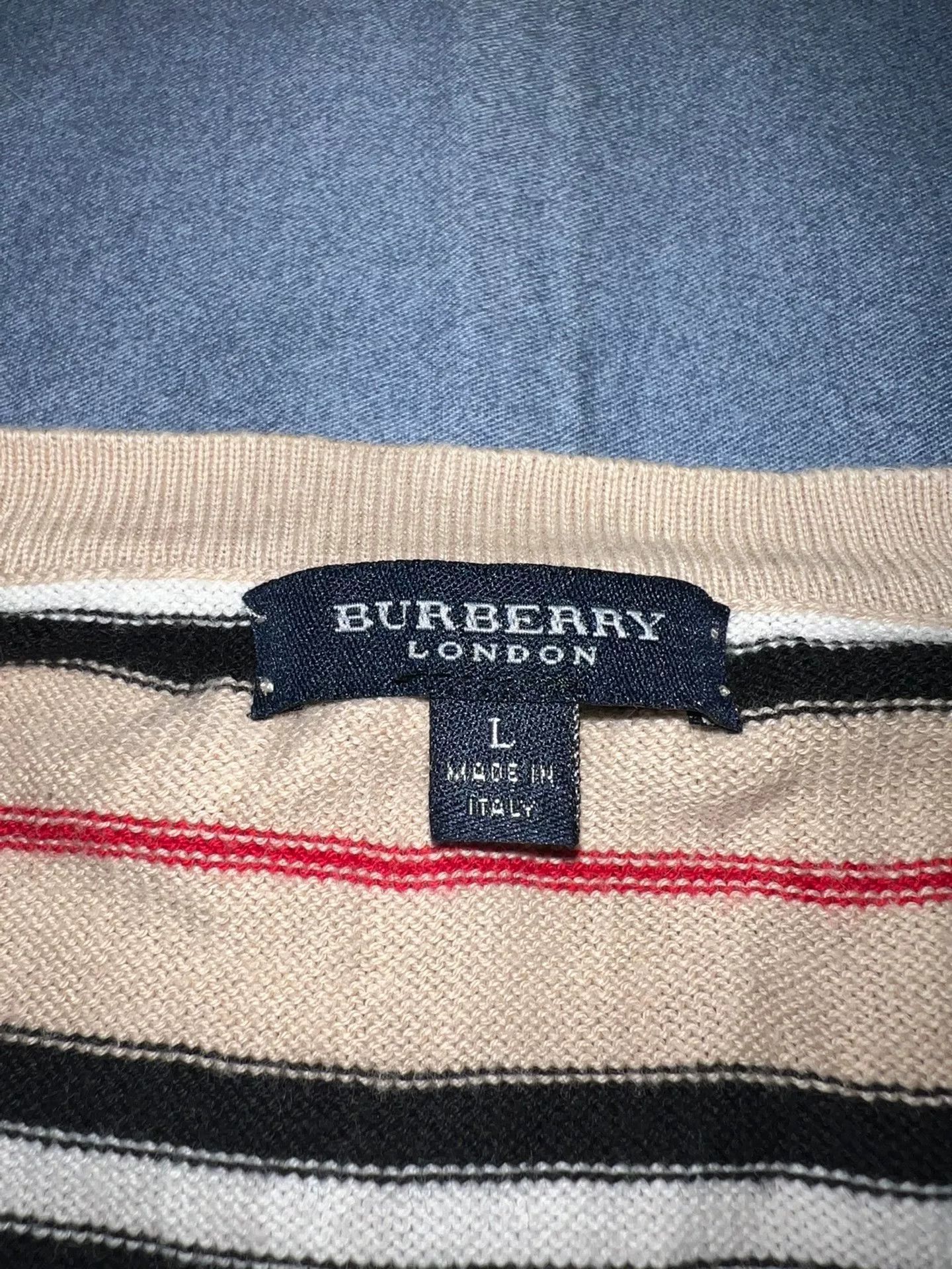 Burberry Burberry Classic Stripe Wool Cotton Coat Size US L / EU 52-54 / 3 - 3 Thumbnail
