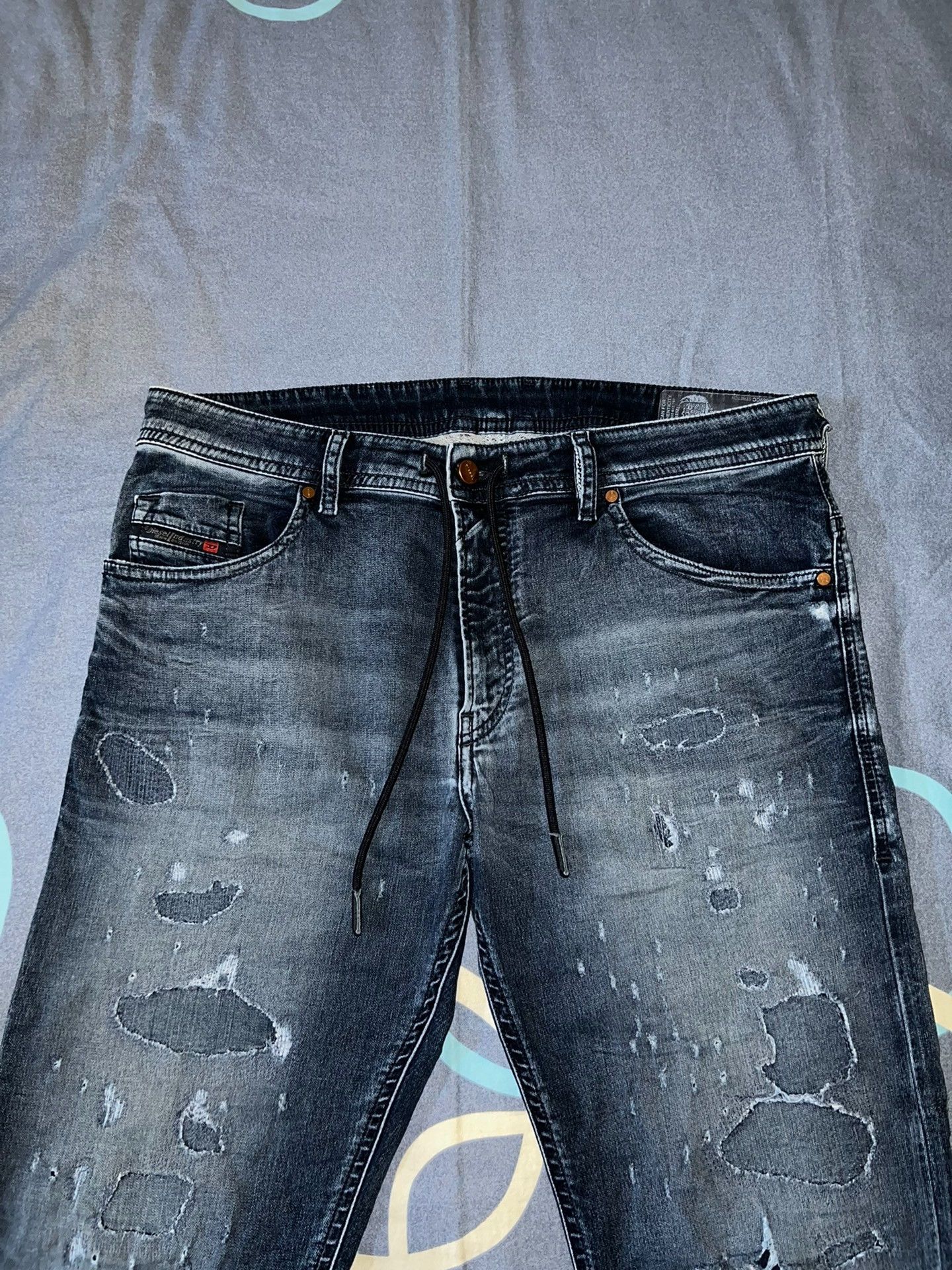 Diesel Diesel JGG 069 Distressed Slim Jeans Size US 34 / EU 50 - 2 Thumbnail