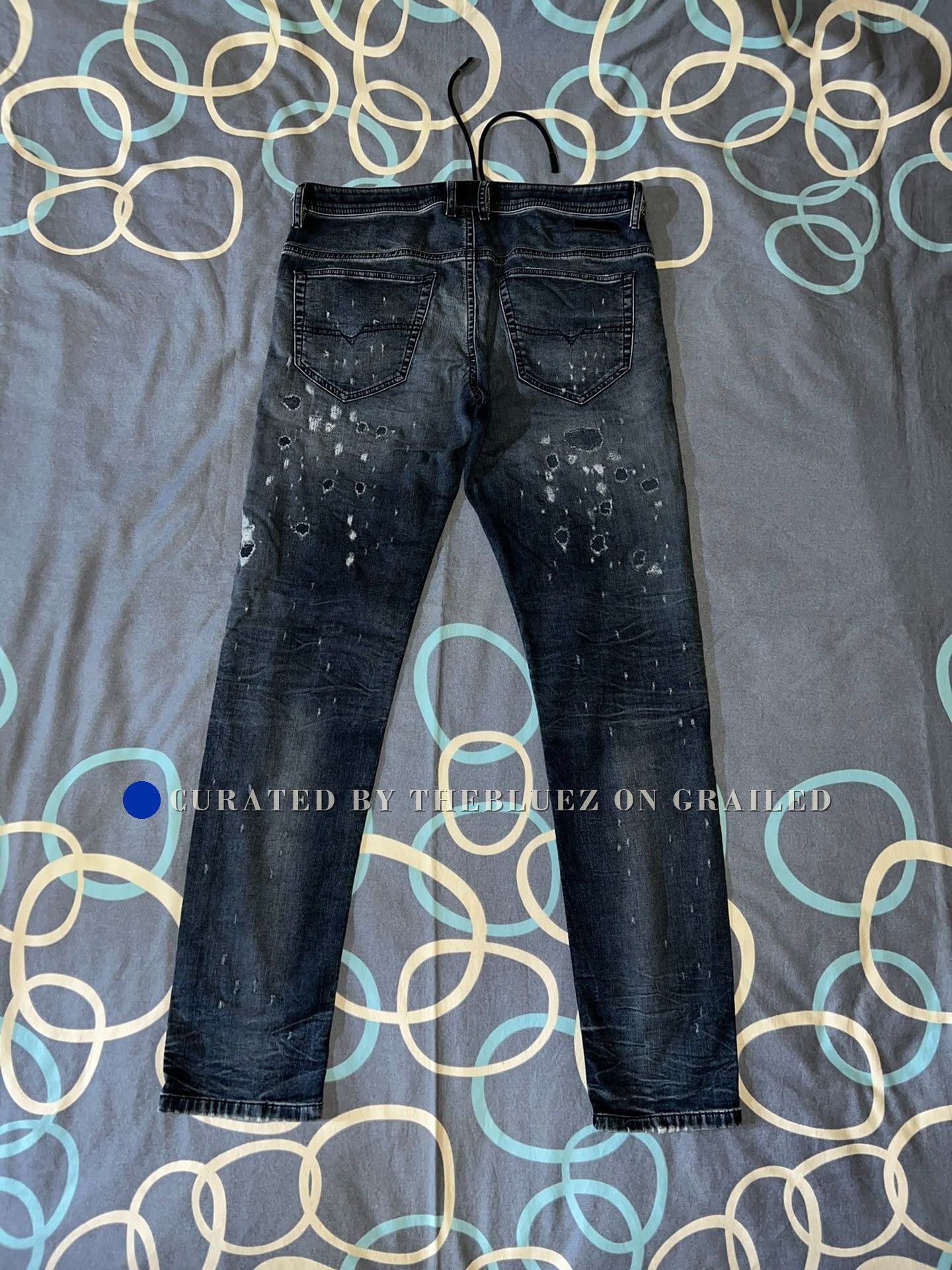 Diesel Diesel JGG 069 Distressed Slim Jeans Size US 34 / EU 50 - 4 Thumbnail