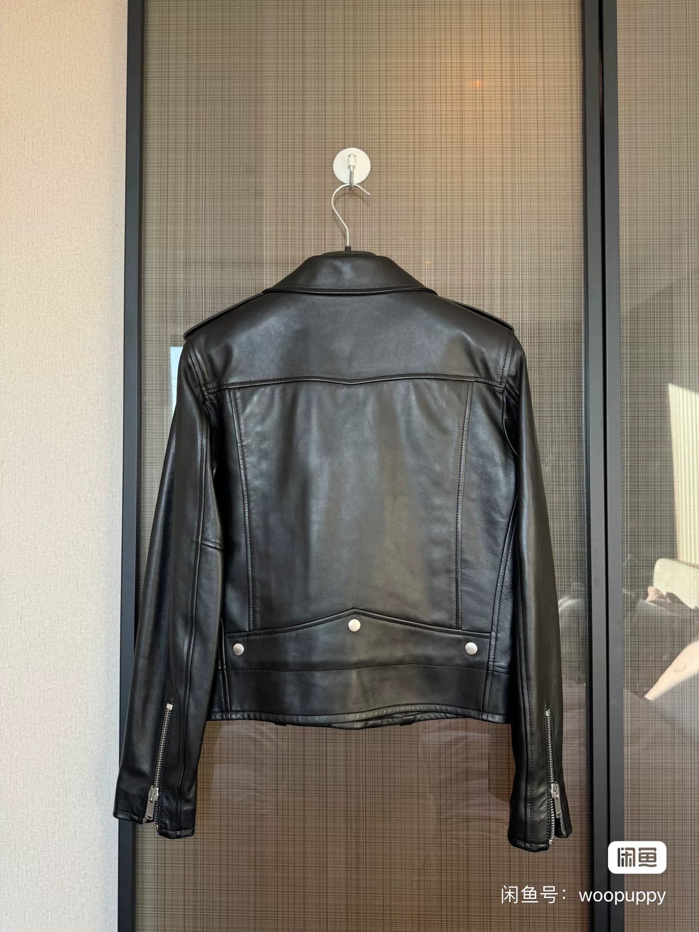 Yves Saint Laurent YSL Women's Classic Leather Biker Jacket Size S / US 4 / IT 40 - 6 Thumbnail