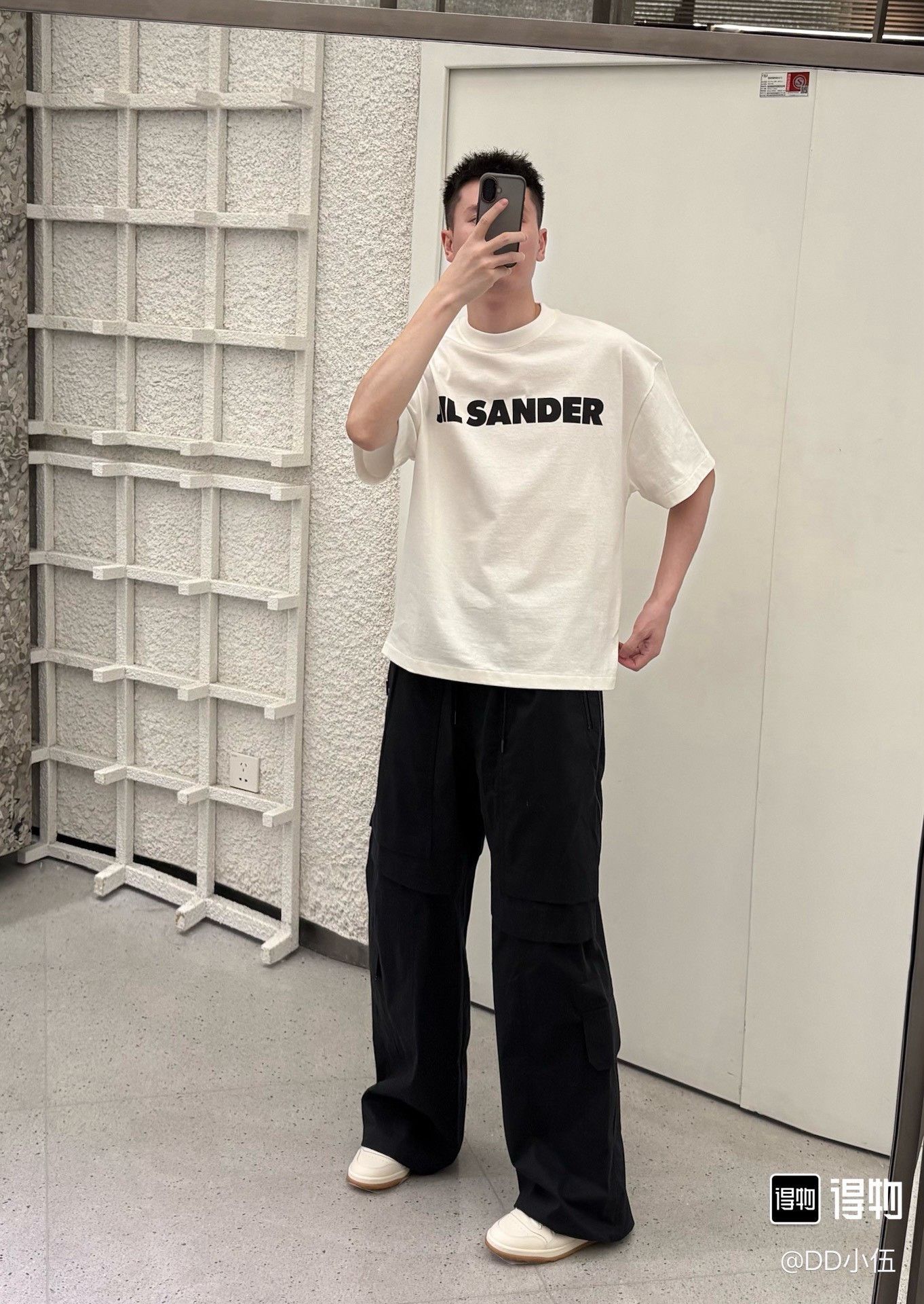 Jil Sander JIL SANDER Letter Logo White T-Shirt Size US L / EU 52-54 / 3 - 8 Thumbnail