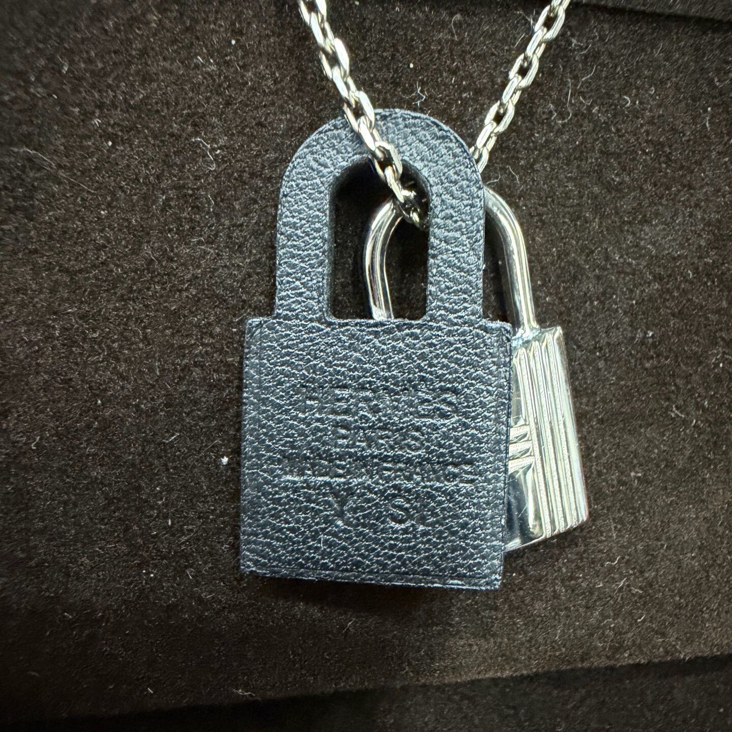 Hermes Hermes Black Silver Kelly Lock Necklace Size ONE SIZE - 4 Thumbnail