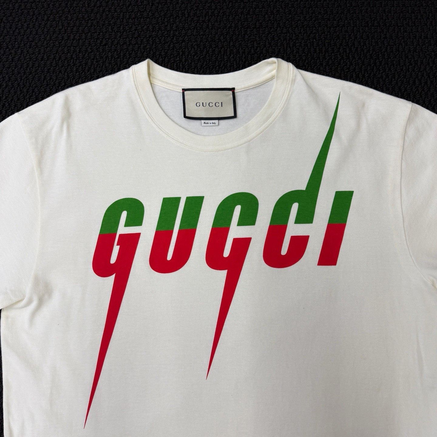 Gucci Gucci White Red Green Lightning T-shirt Size US L / EU 52-54 / 3 - 2 Thumbnail
