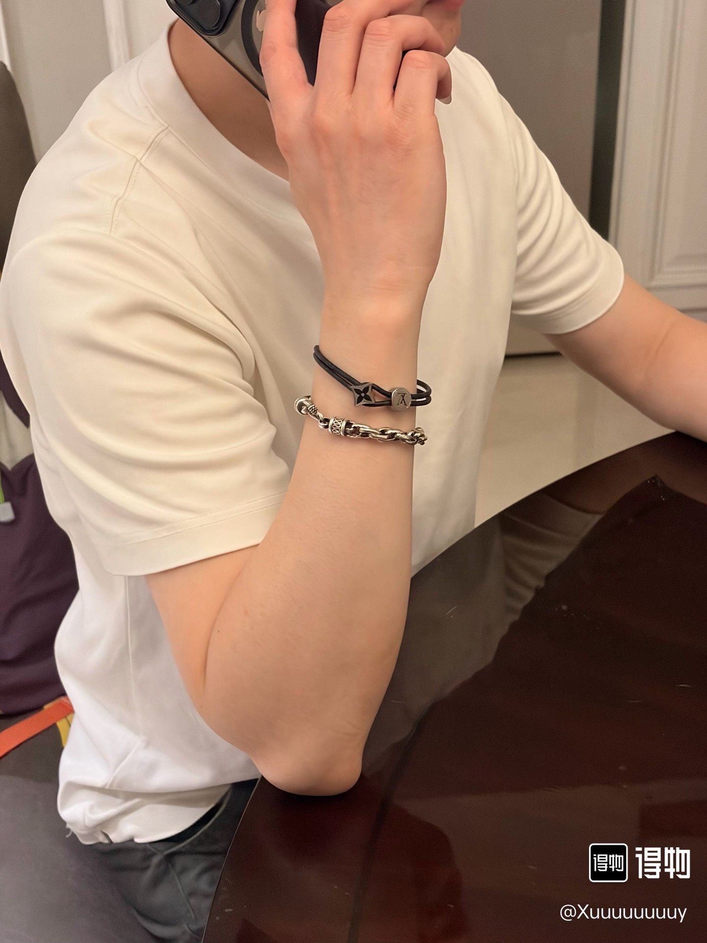 Louis Vuitton LV Monogram Leather Cord Bracelet Size ONE SIZE - 4 Thumbnail