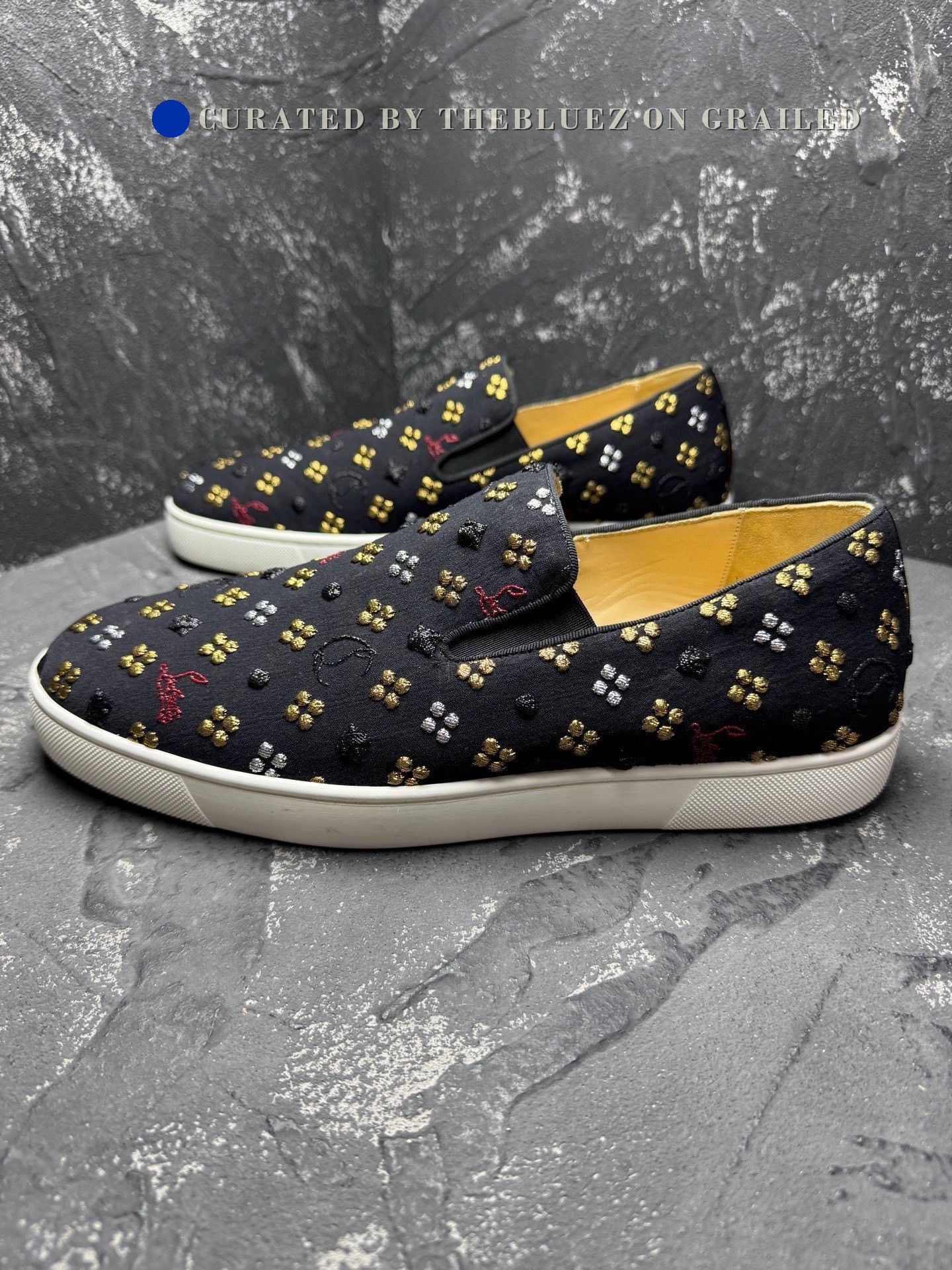 Christian Louboutin Christian Louboutin Embroidered Slip-On Size US 10 / EU 43 - 2 Thumbnail