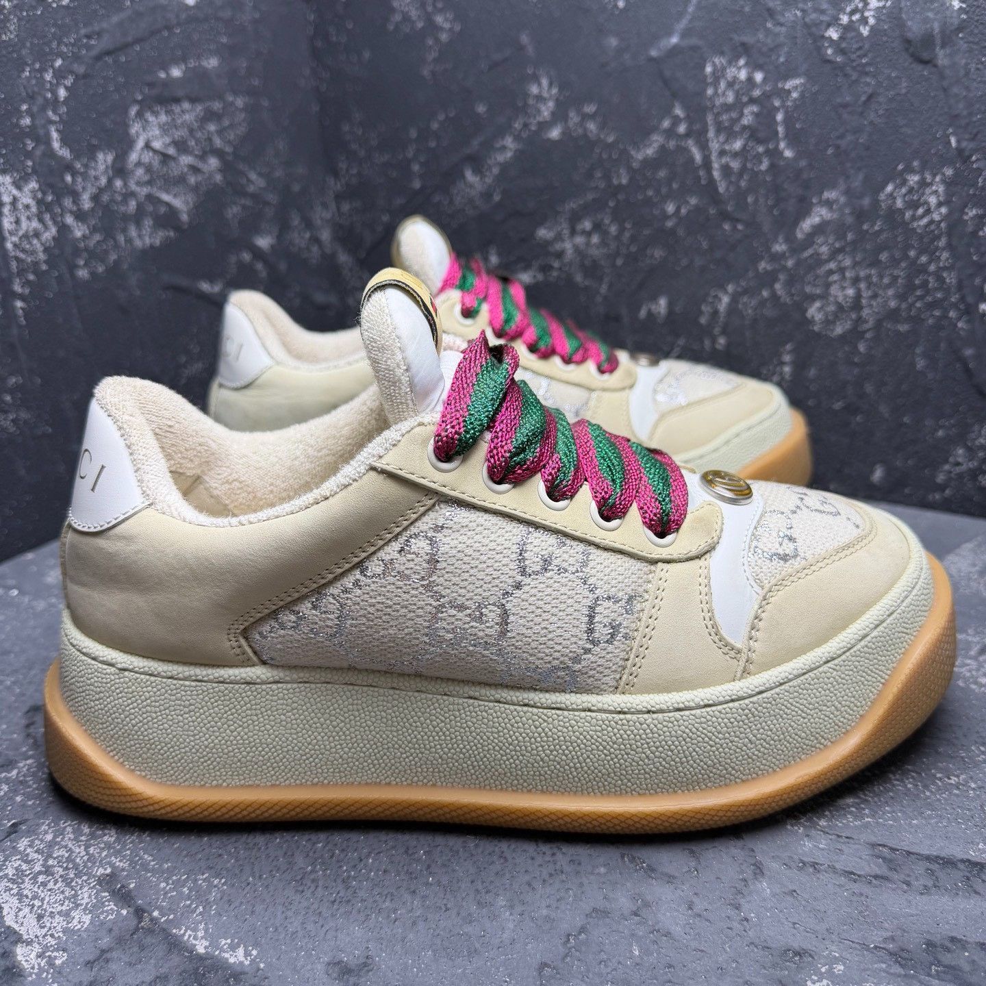 Gucci Gucci Screener Beige Chunky Sneakers Size US 4.5 / IT 34.5 - 4 Thumbnail