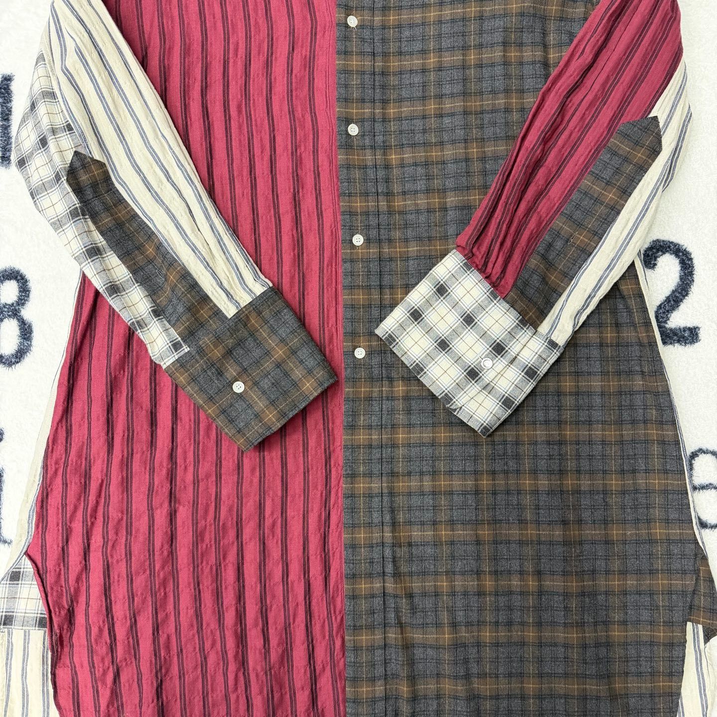 Loewe LOEWE Striped Patchwork Check Shirt Size US S / EU 44-46 / 1 - 2 Thumbnail