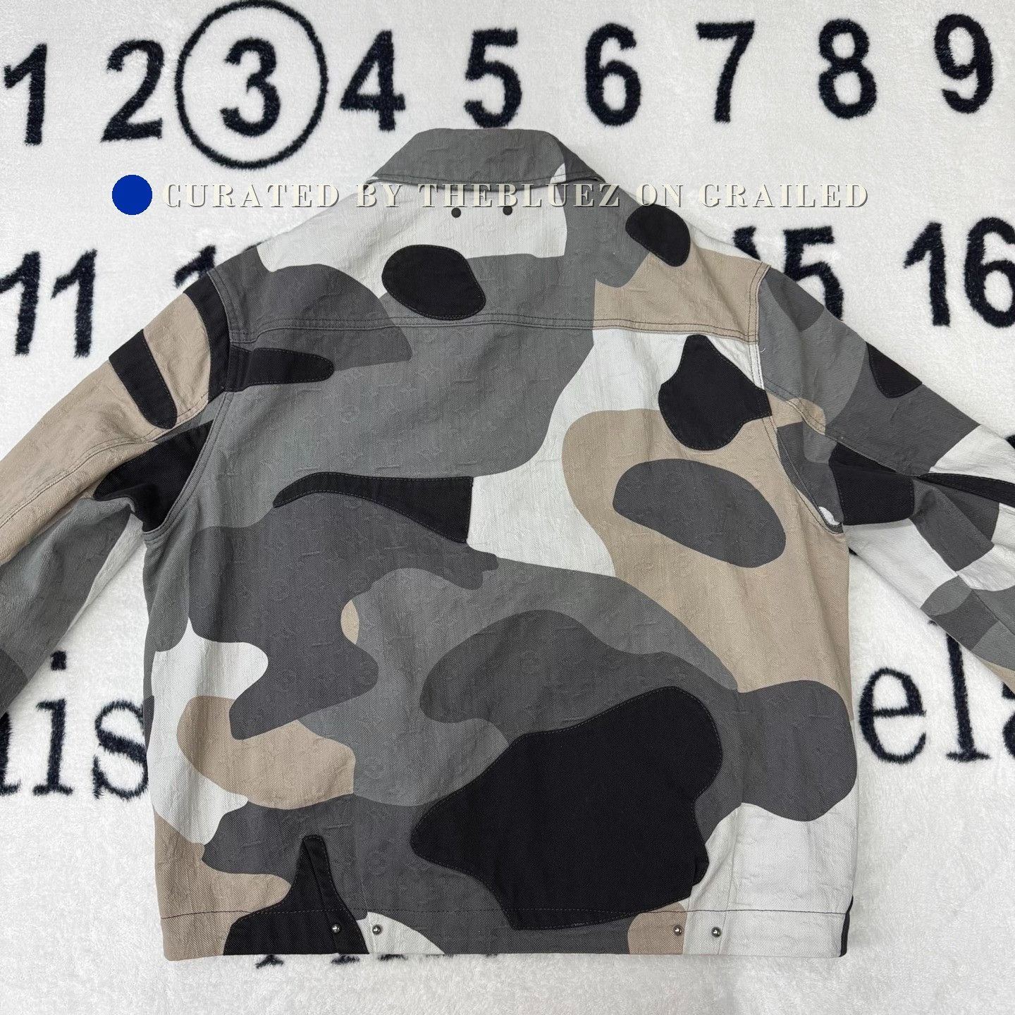 Louis Vuitton LV Black White Camouflage Denim Jacket Size US M / EU 48-50 / 2 - 3 Thumbnail