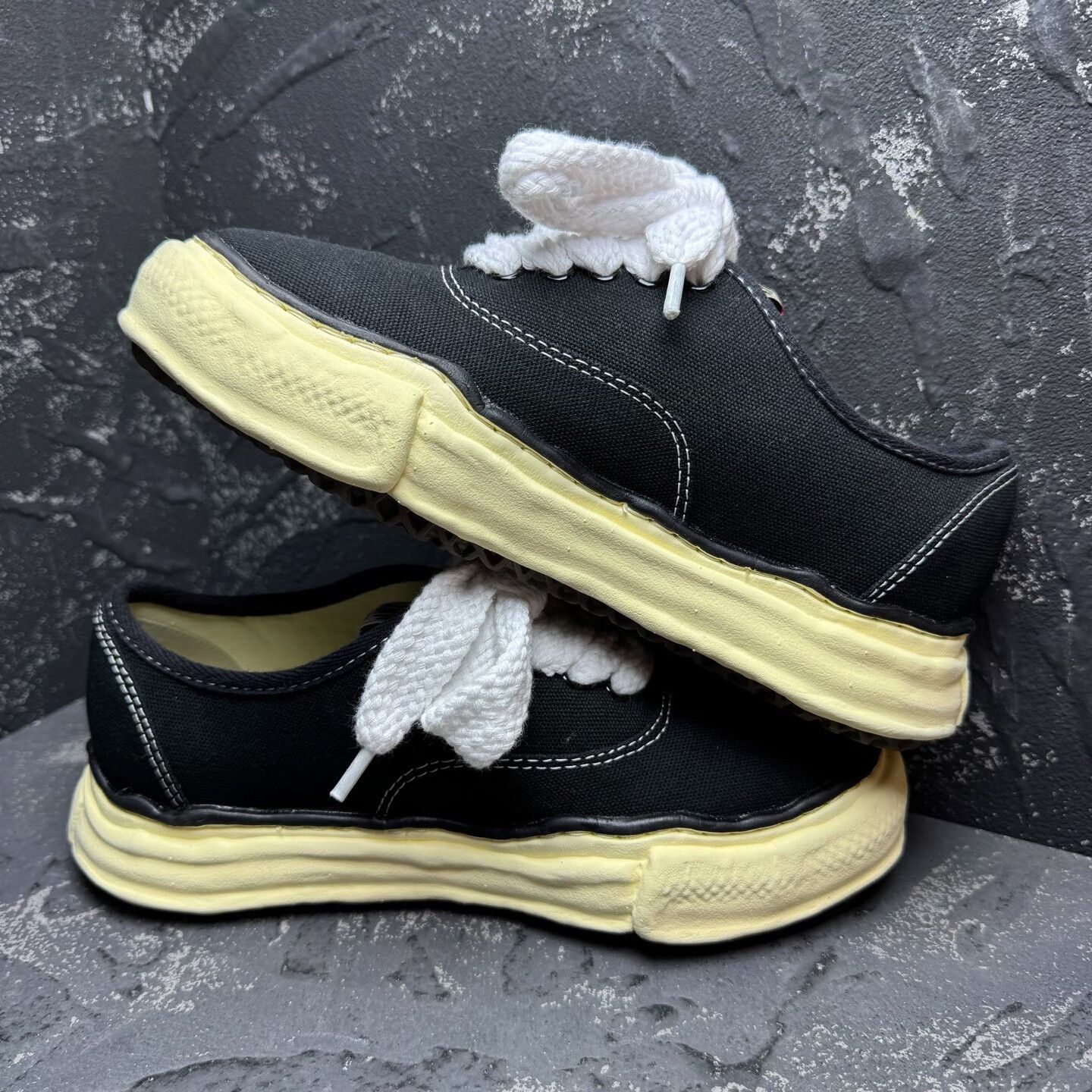 Maison MIHARA YASUHIRO MMY Black White Oxidized Distressed Shoes Size US 5 / EU 37 - 5 Thumbnail
