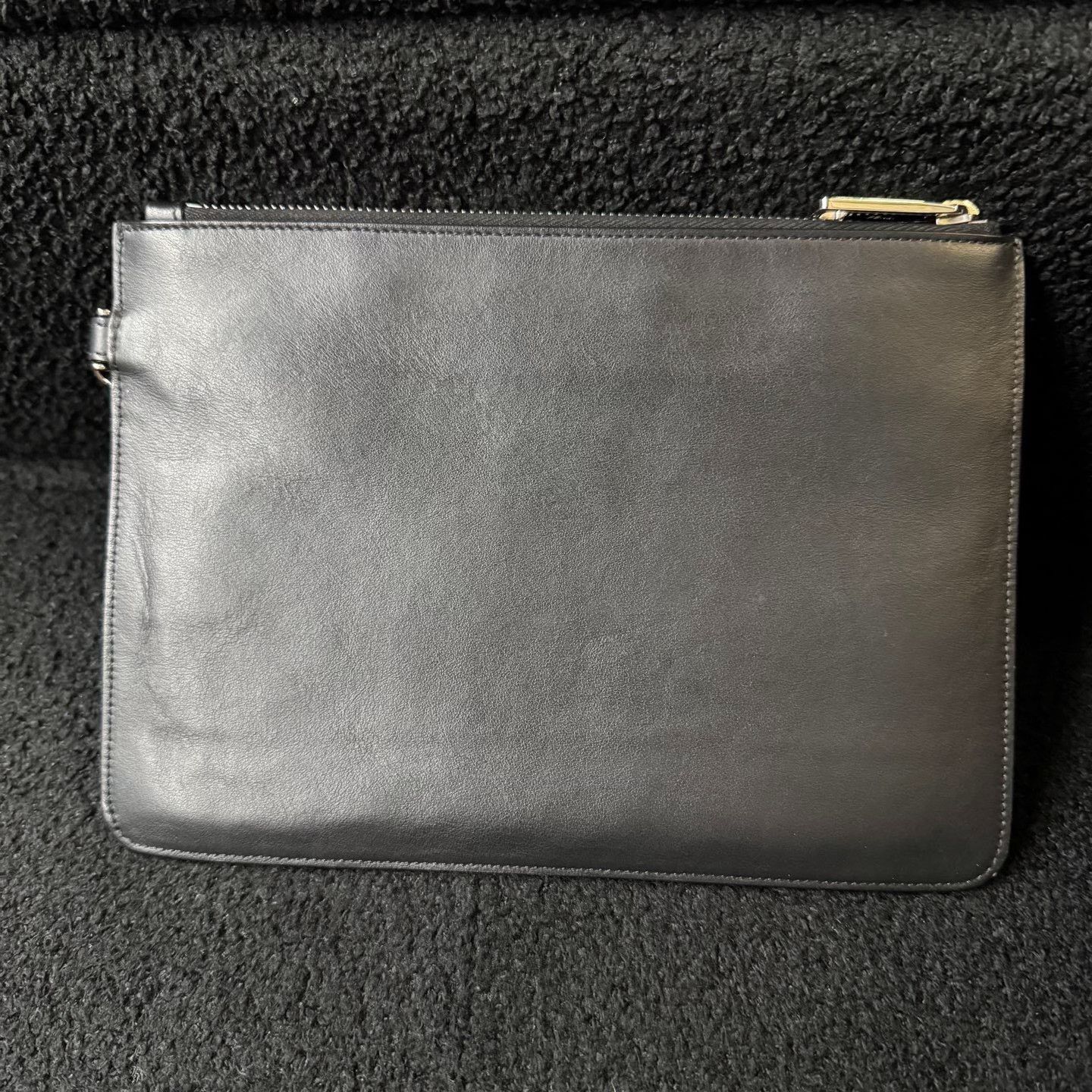 Fendi Fendi Black Leather Clutch Bag Size ONE SIZE - 2 Thumbnail