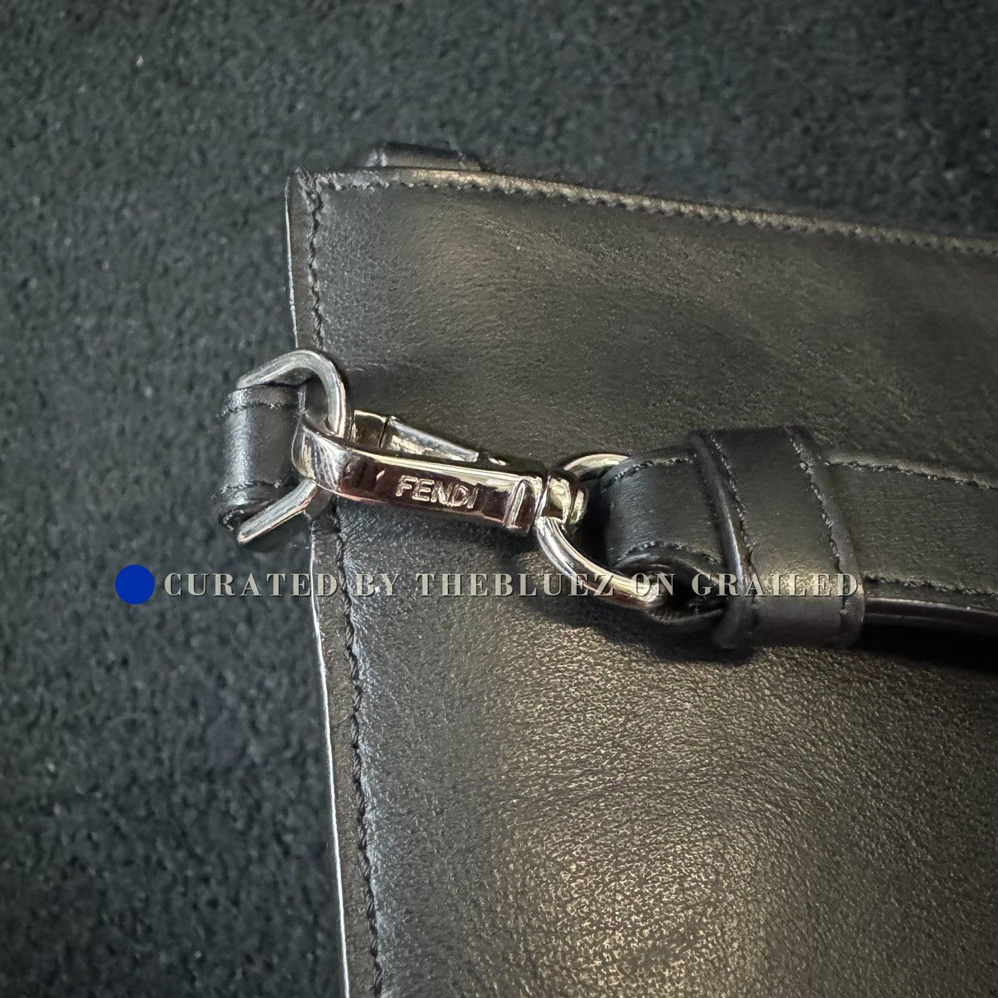 Fendi Fendi Black Leather Clutch Bag Size ONE SIZE - 8 Thumbnail
