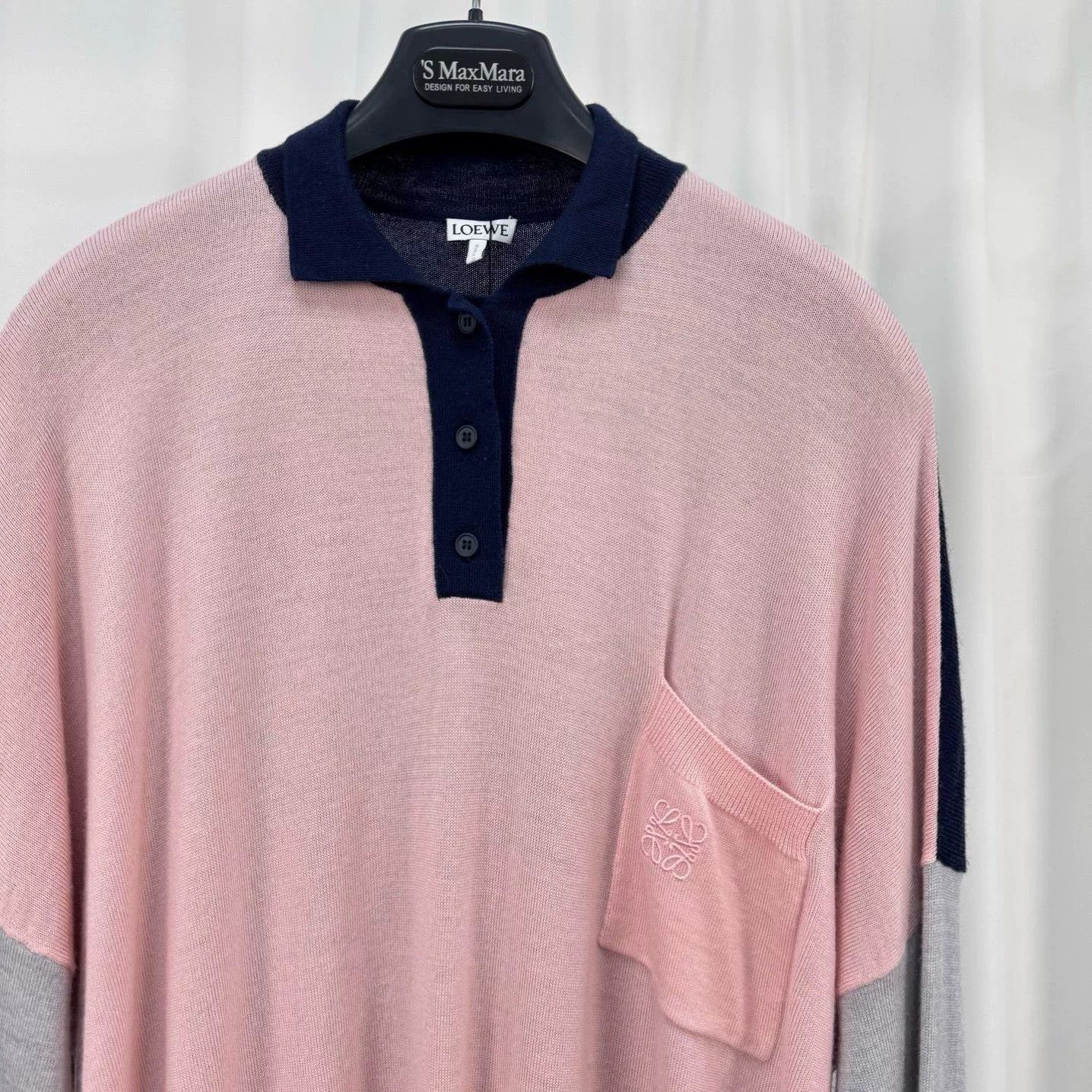 Loewe Loewe Colorblock Embroidered Logo Wool Sweater Size XS / US 0-2 / IT 36-38 - 3 Thumbnail