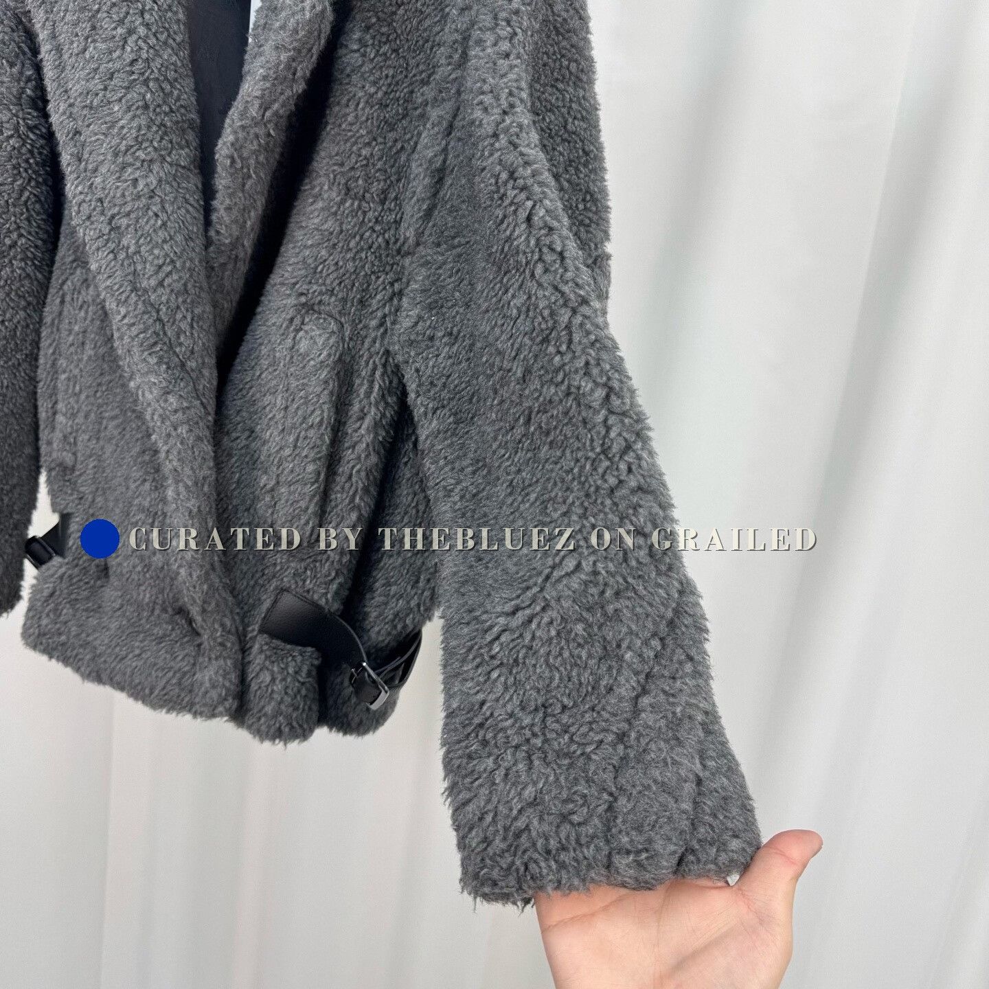Max Mara Maxmara Gray Teddy Short Coat Size S / US 4 / IT 40 - 4 Thumbnail