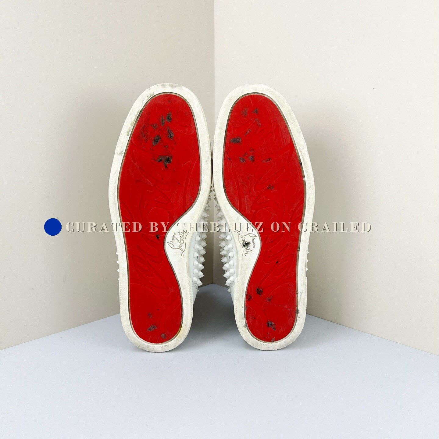 Christian Louboutin Christian Louboutin White Studded High-Top Size US 7 / EU 40 - 5 Thumbnail