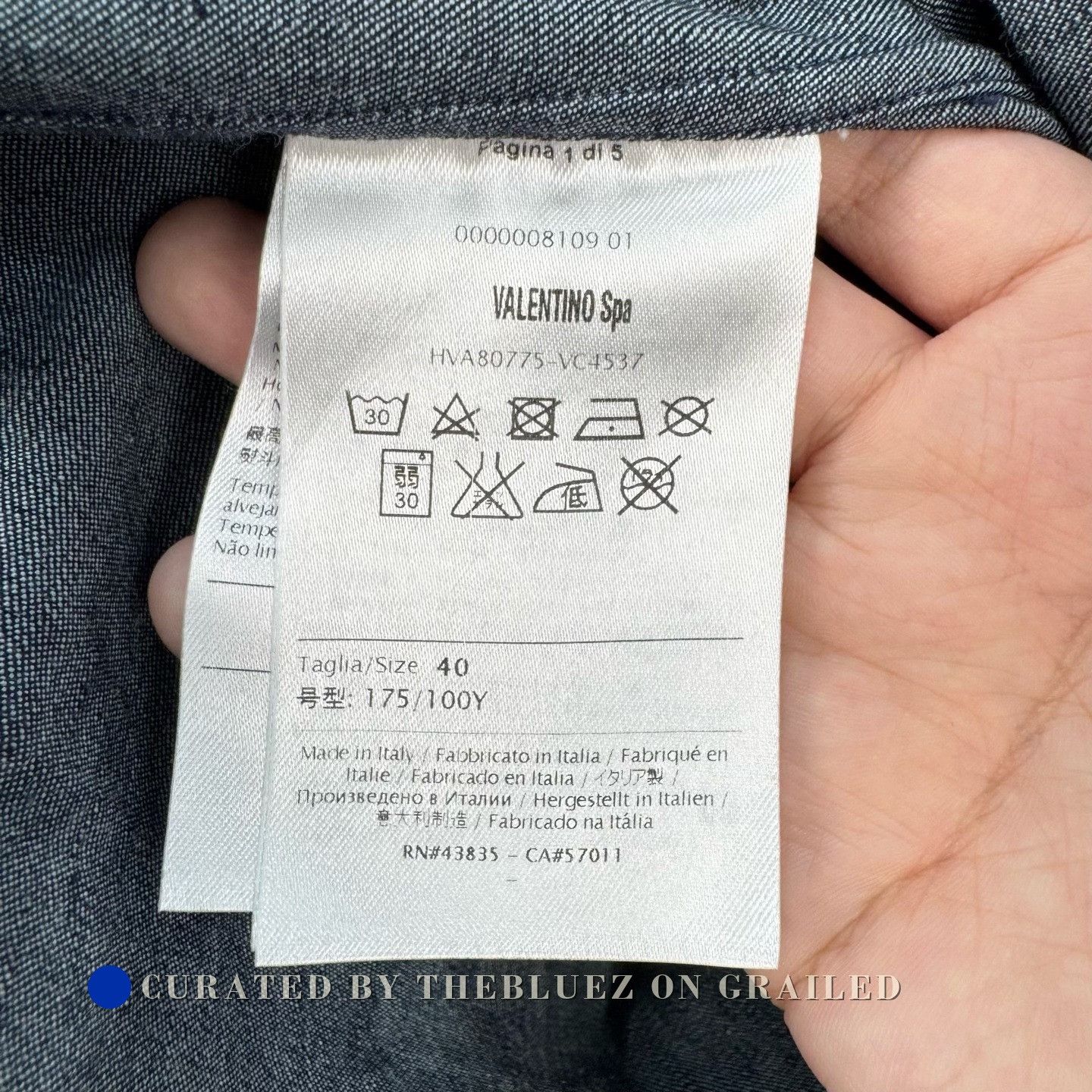 Valentino Valentino Patchwork Denim Long-Sleeve Shirt Size US XXS / EU 40 - 6 Thumbnail