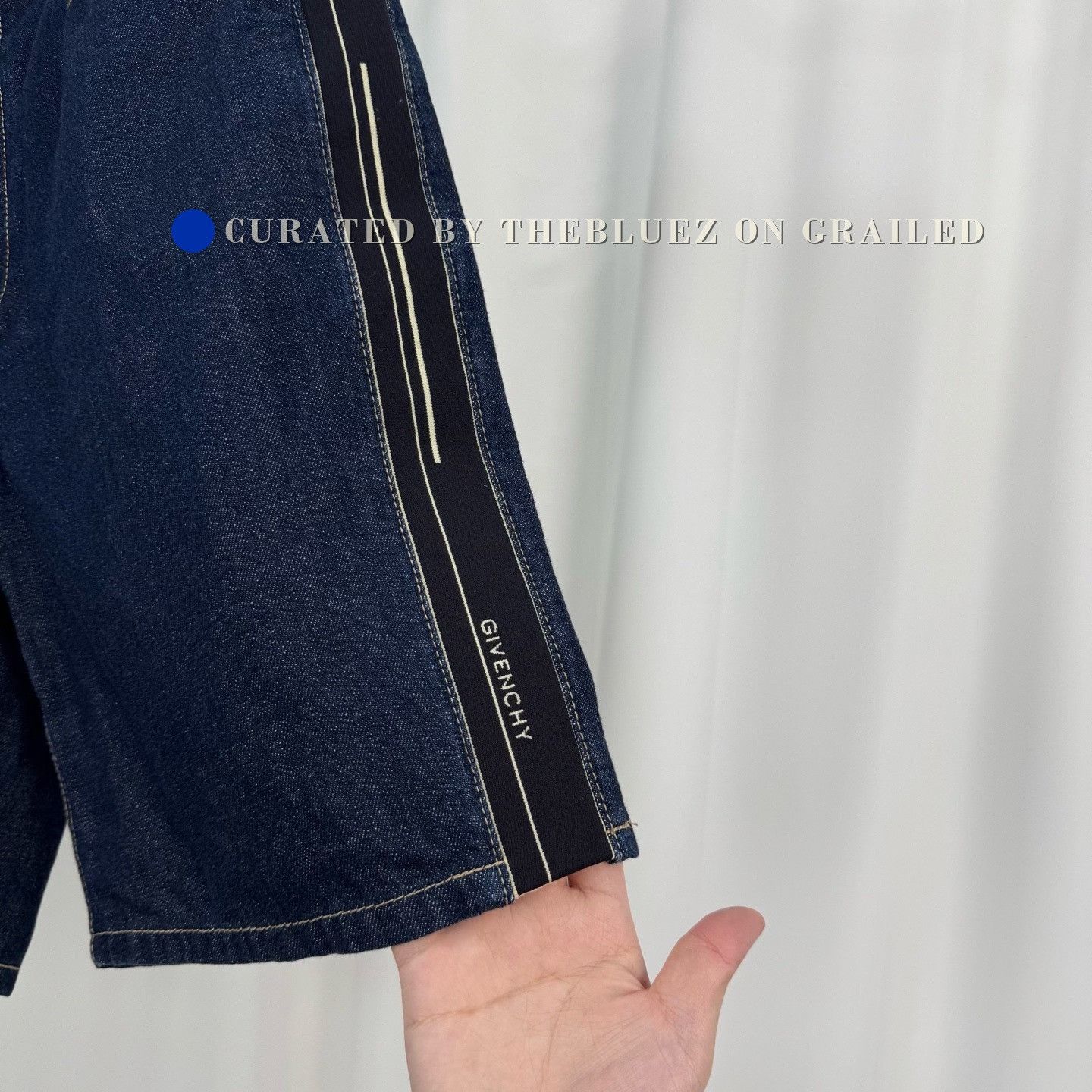 Givenchy Givenchy Side Logo Denim Shorts Size US 33 - 4 Thumbnail
