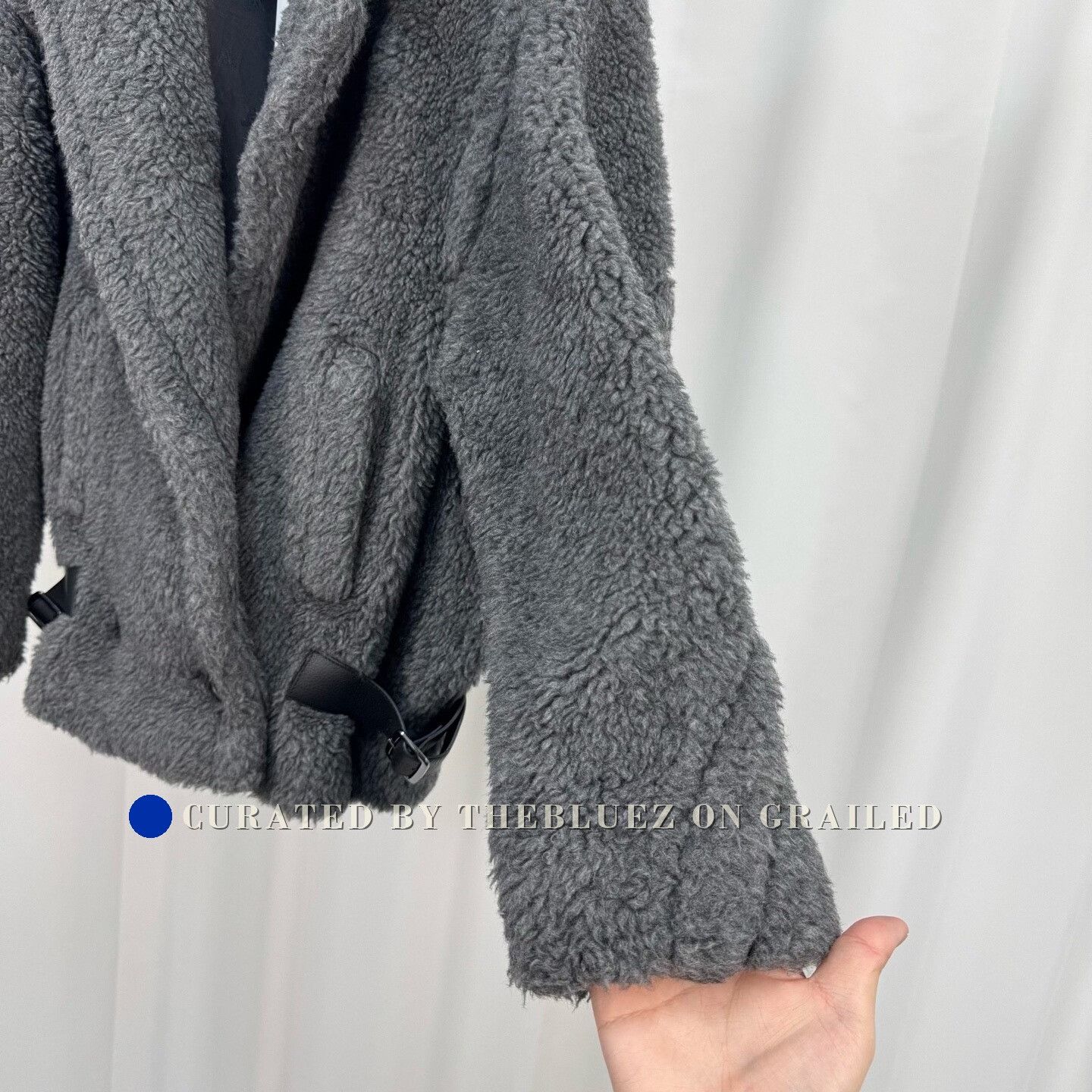 Max Mara Maxmara Gray Short Teddy Coat Size S / US 4 / IT 40 - 4 Thumbnail